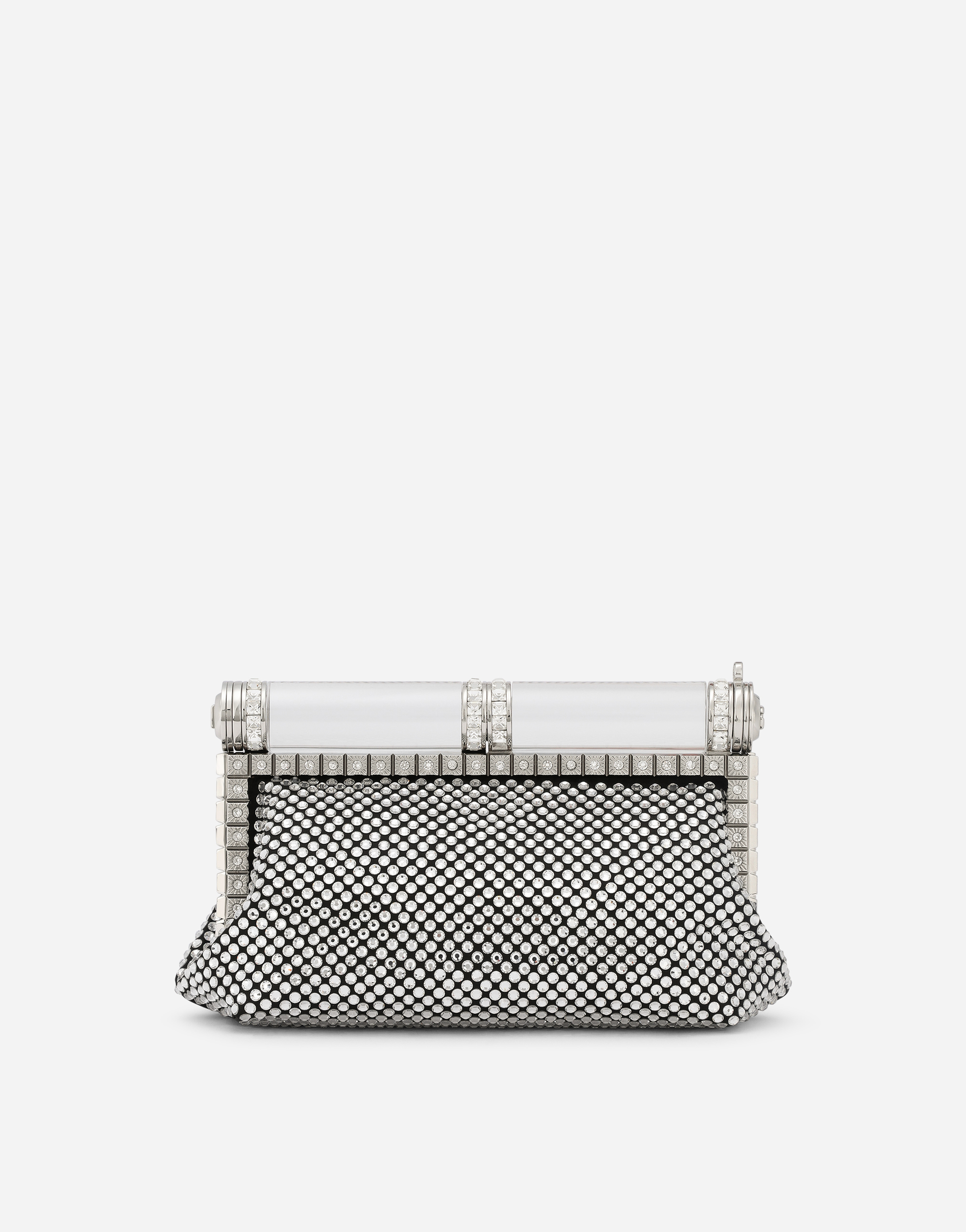 DOLCE & GABBANA SATIN BAG WITH FUSIBLE RHINESTONES