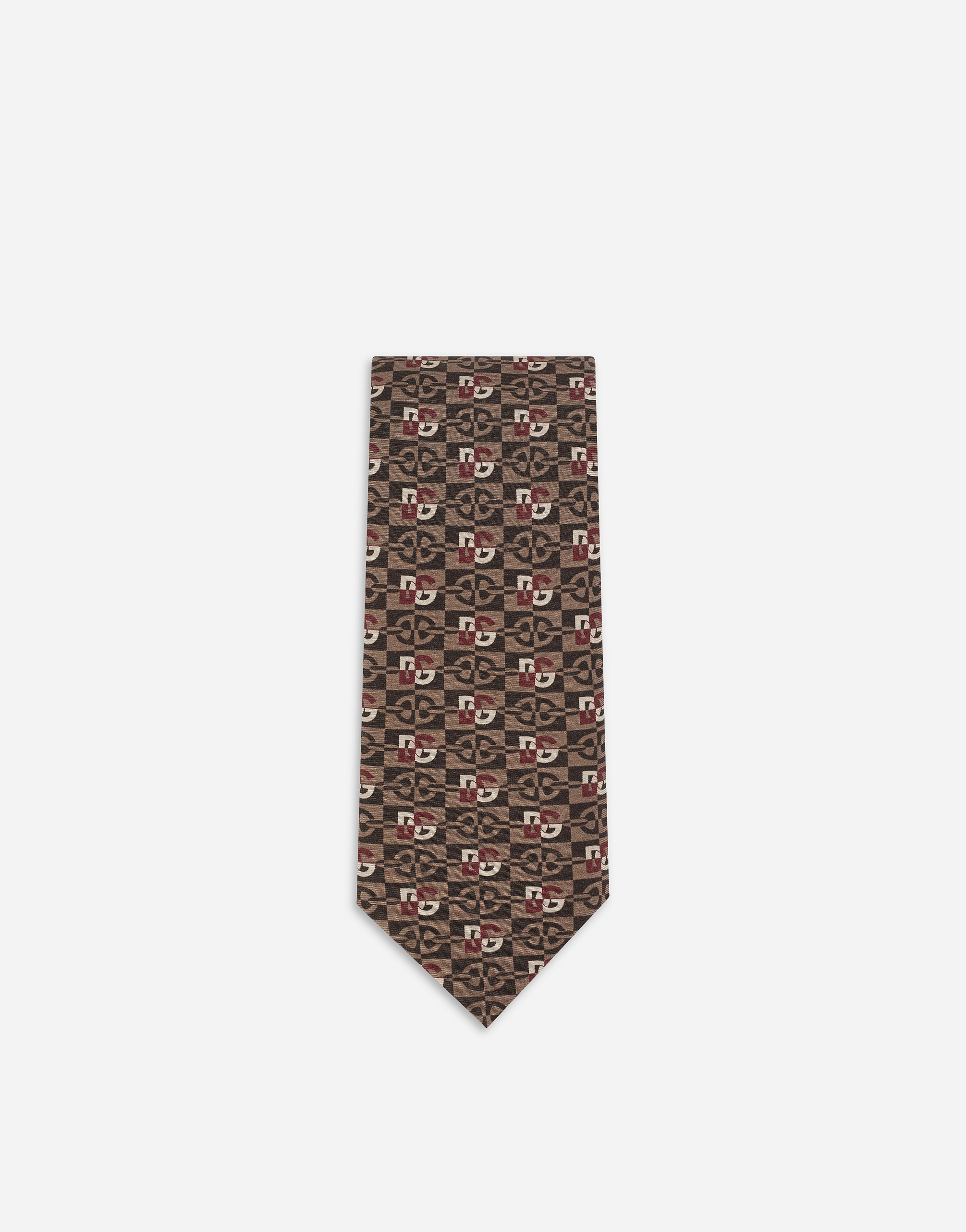  Dolce & Gabbana Dolce & Gabbana Silk Jacquard Tie With Micro-designs And Dg Logo - Man Ties And Pocket Squares Print Onesize 