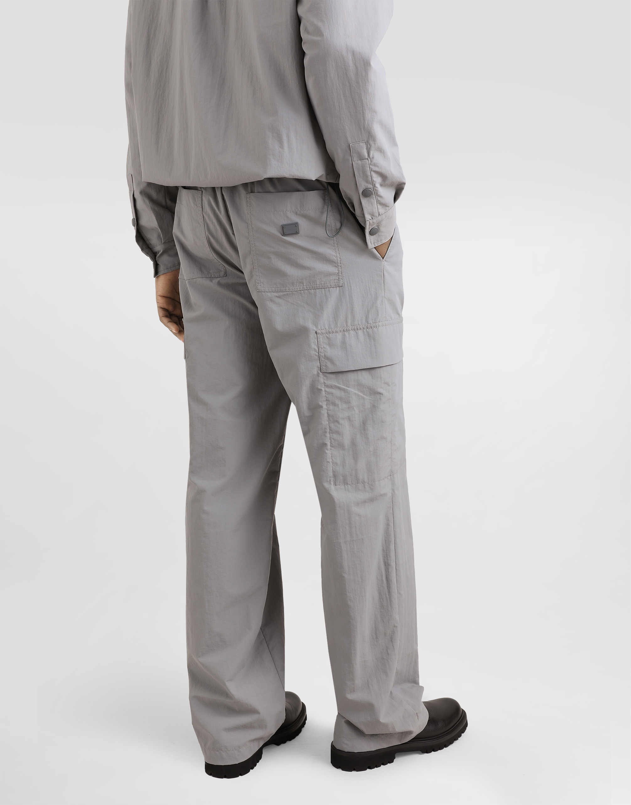 Dolce & Gabbana Technical Fabric Cargo Pants In Grey