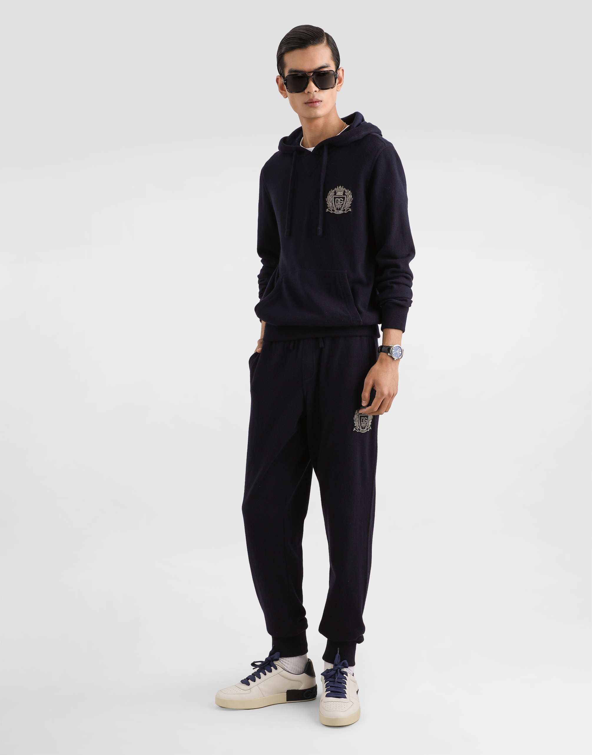  Dolce & Gabbana Smooth Cashmere Sweatshirt - Man Sweaters And Cardigans Blue 46 