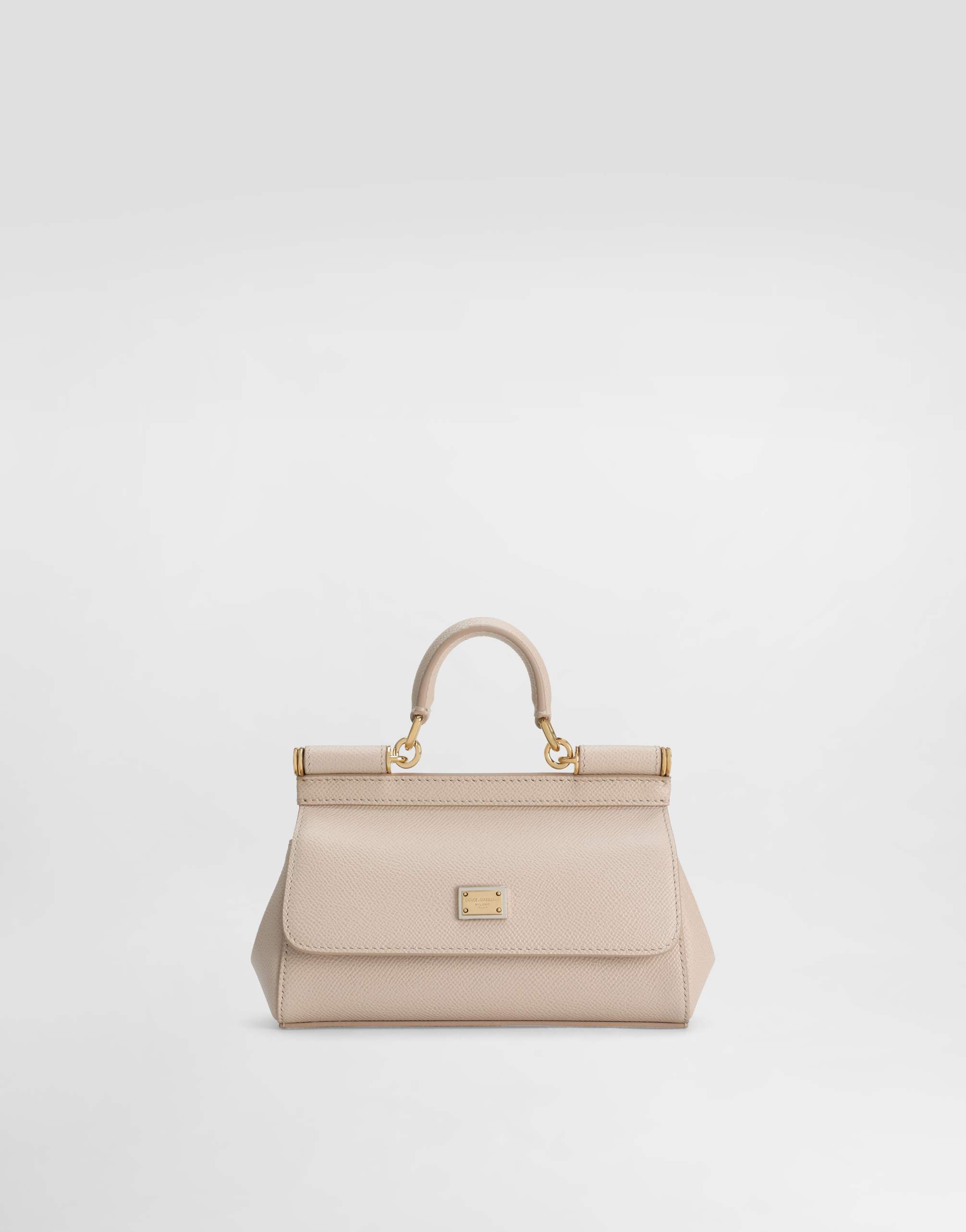 Dolce & Gabbana Small Sicily Bag In Dauphine Calfskin In Pink