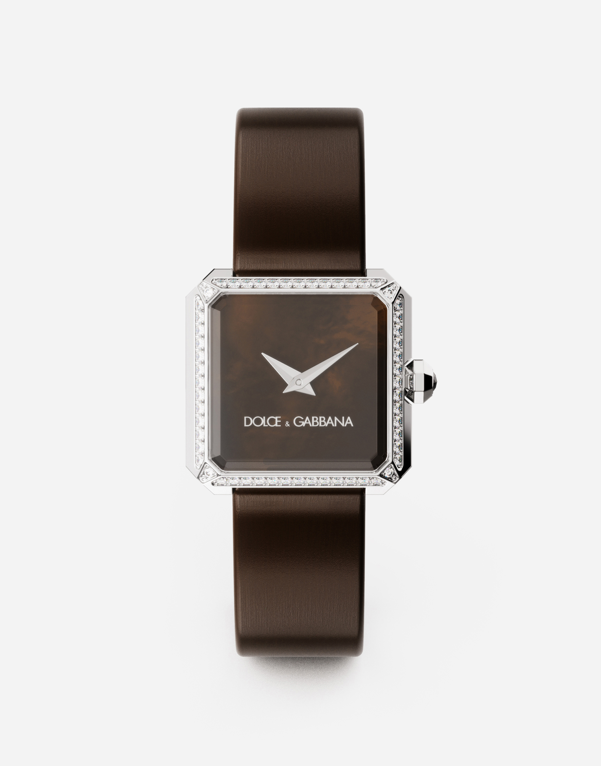 Dolce & Gabbana Sofia Steel Watch With Colorless Diamonds Chocolate Female Onesize
