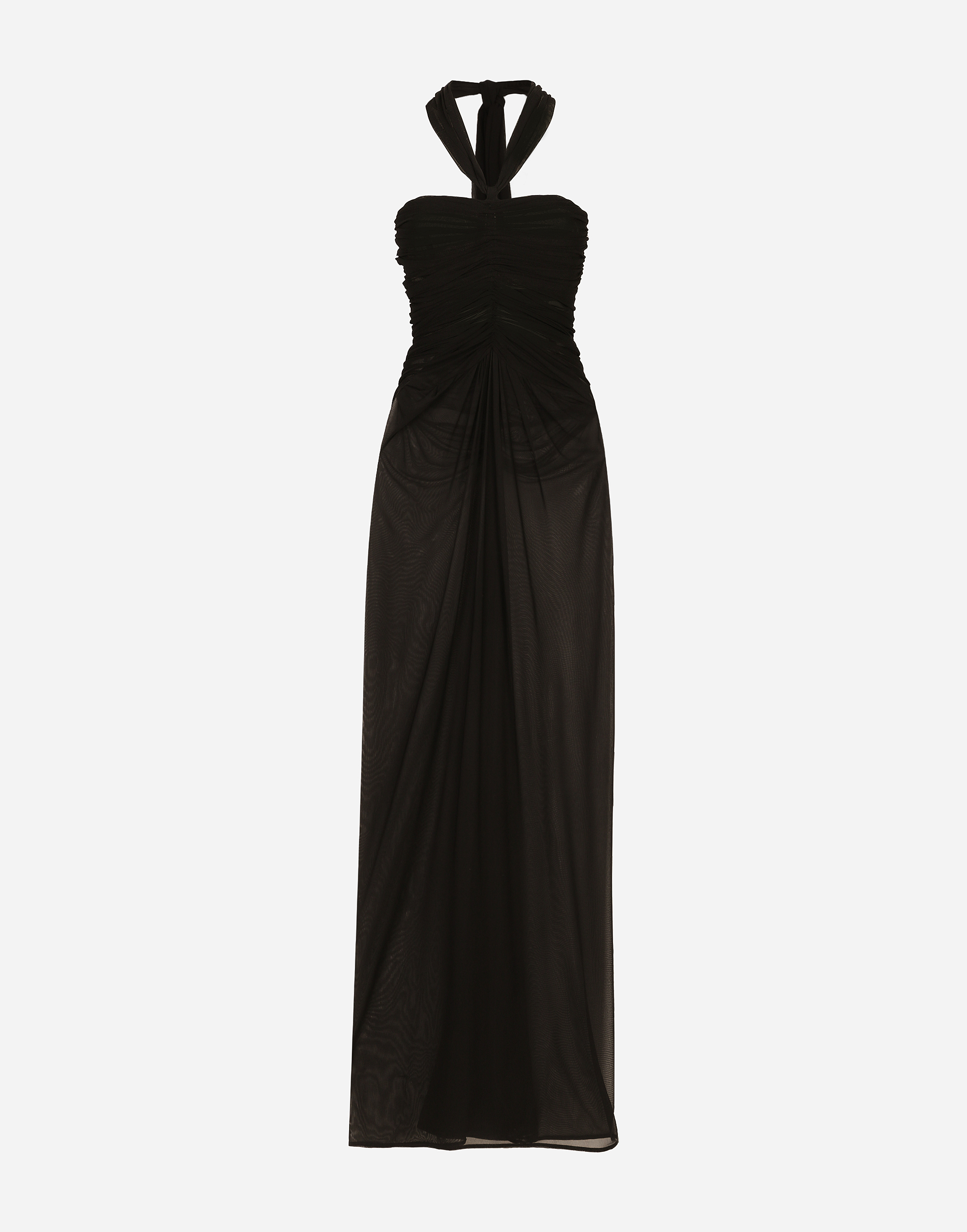 Dolce & Gabbana Long Light Organzine Dress - Woman Dresses Black