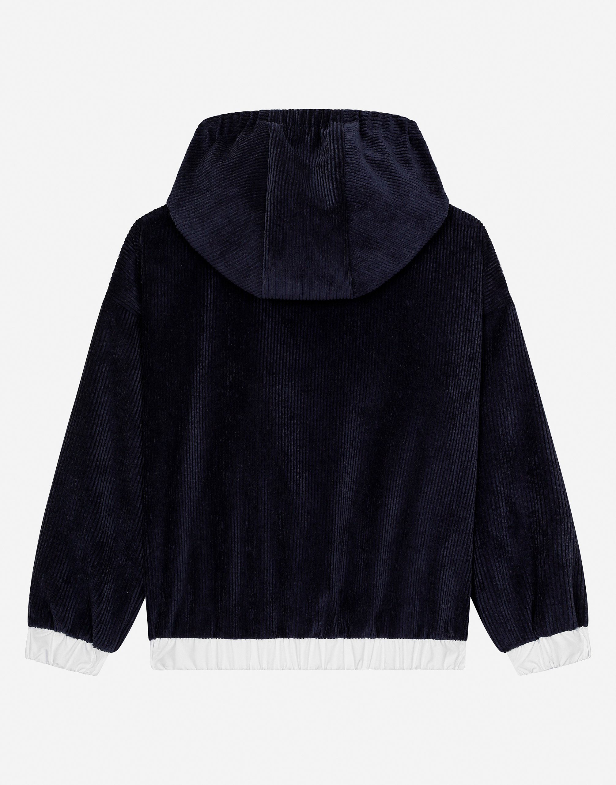 Velvet hoodie with DG laurel logo