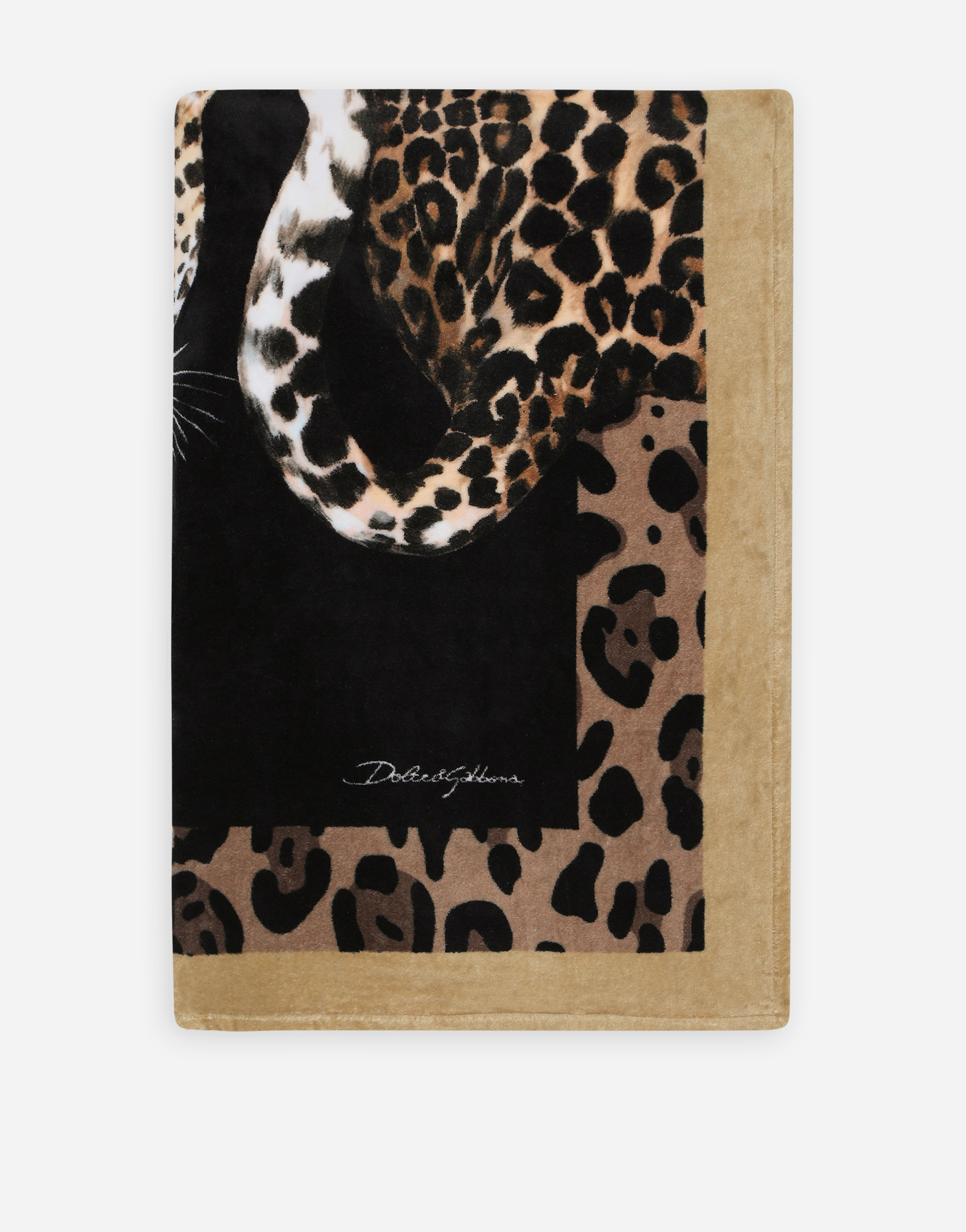 Shop Dolce & Gabbana Terry Cotton Beach Towel In Multicolor