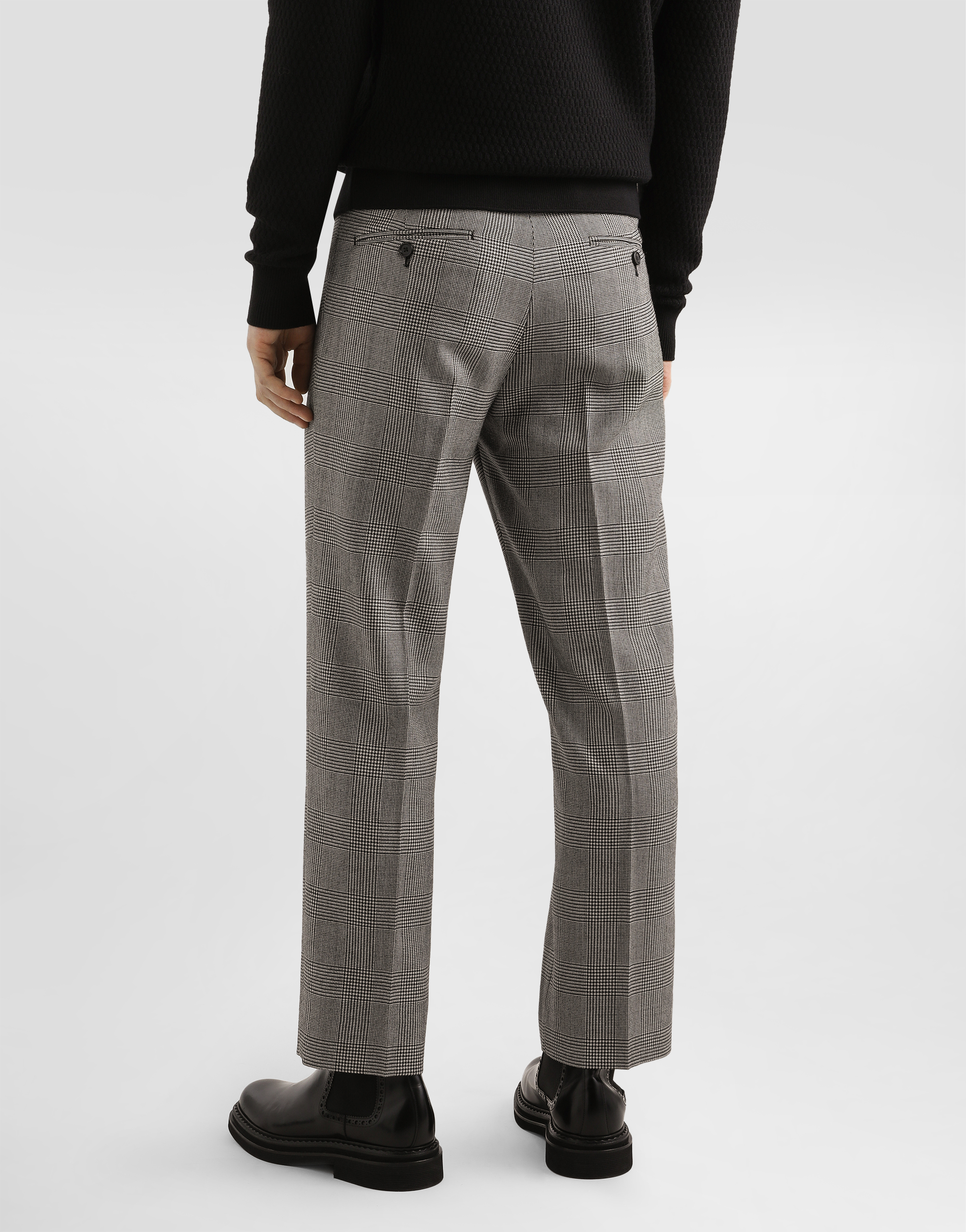 Glen plaid trousers