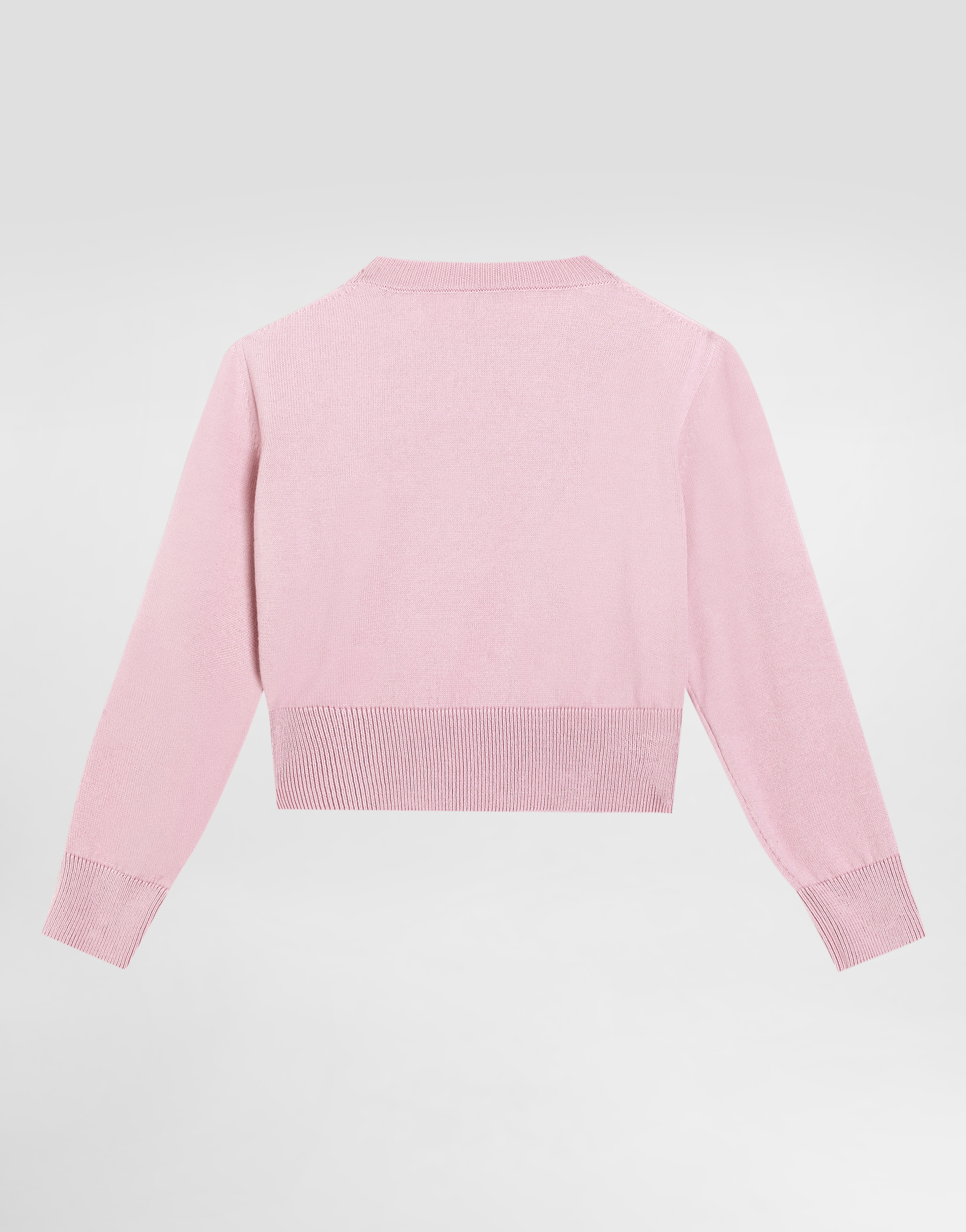 Dolce & Gabbana Plaint-knit Pullover With Dg Logo In Pink