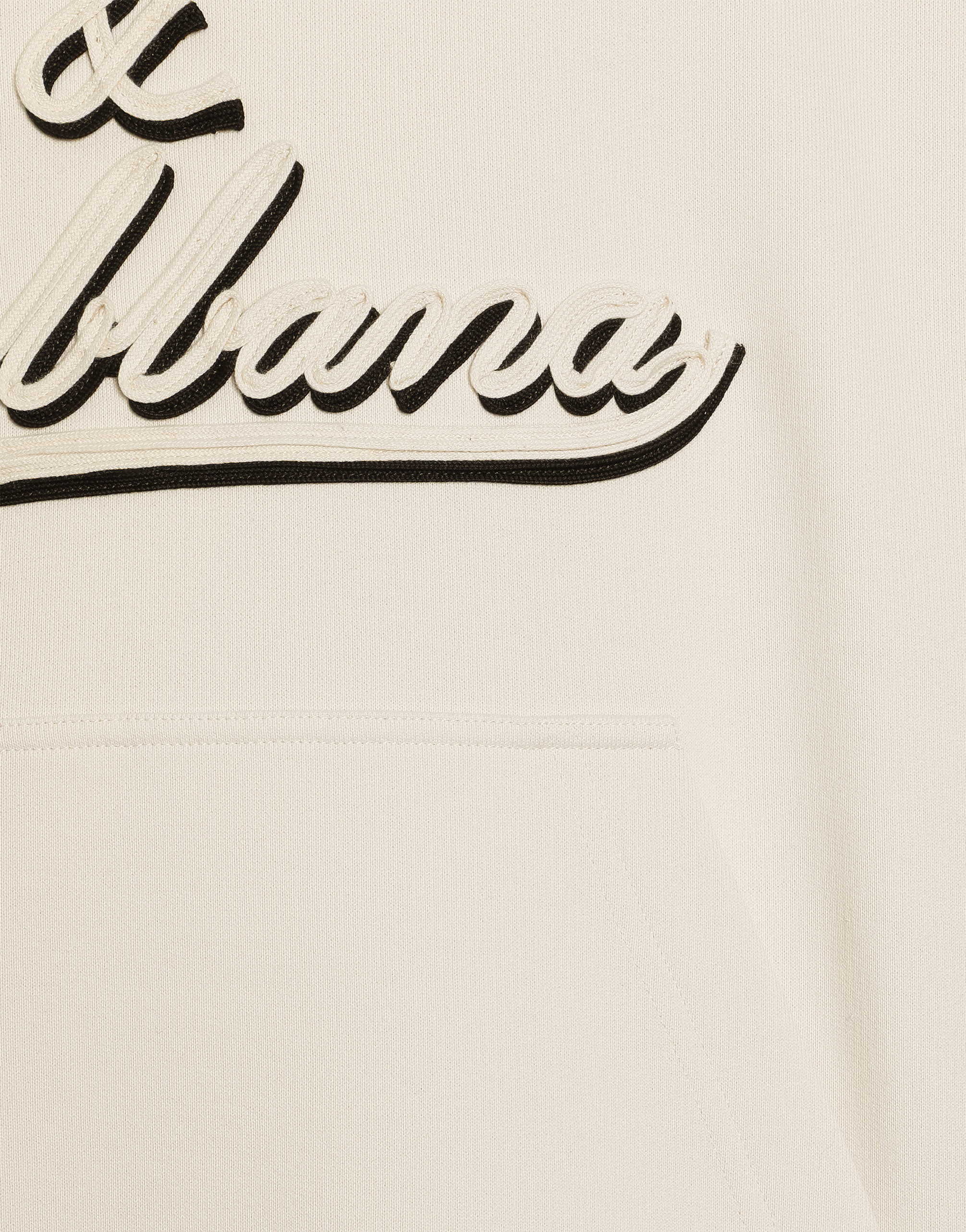 Jersey hoodie with embroidery