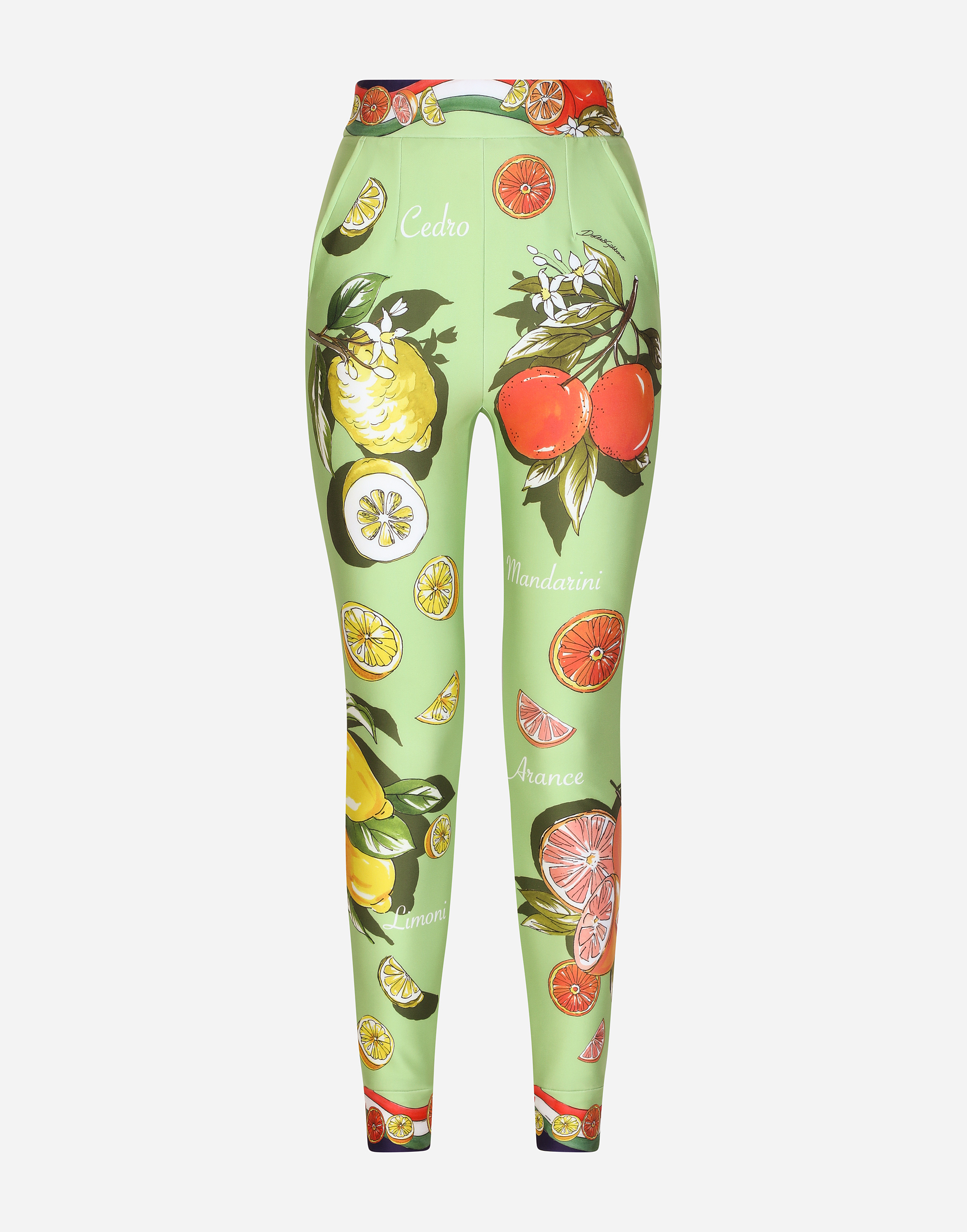 Dolce & Gabbana レギンス ジャージー マヨリカプリント マルチカラーのウィメンズ レギンス ジャージー マヨリカ