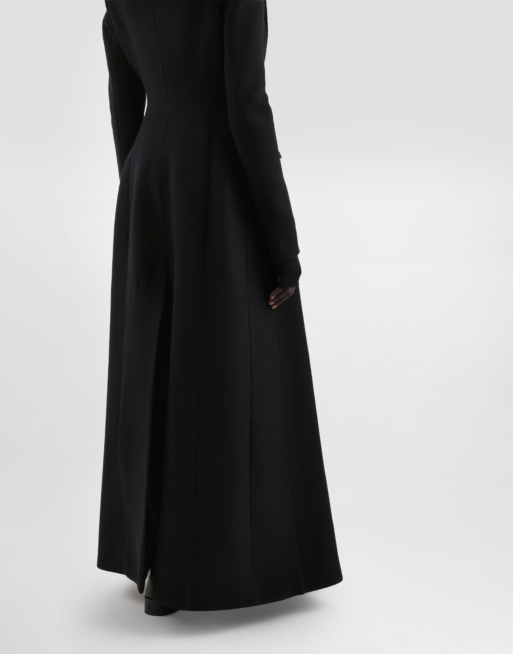 Dolce & Gabbana Double-breasted Coat In Black