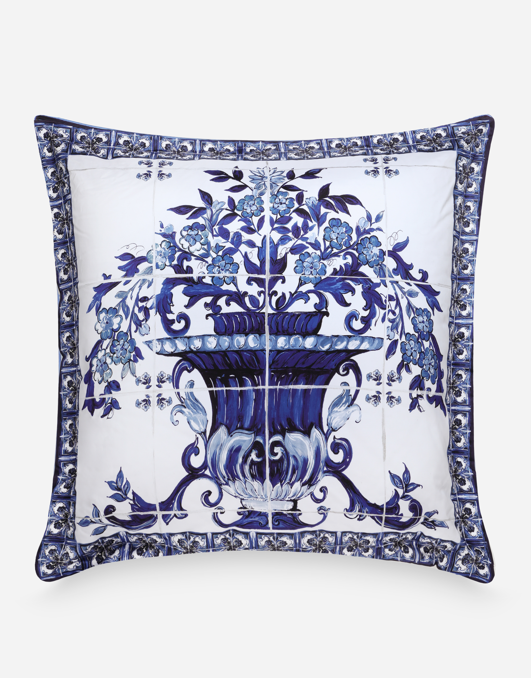 Shop Dolce & Gabbana Duchesse Cotton Cushion Large In Multicolor