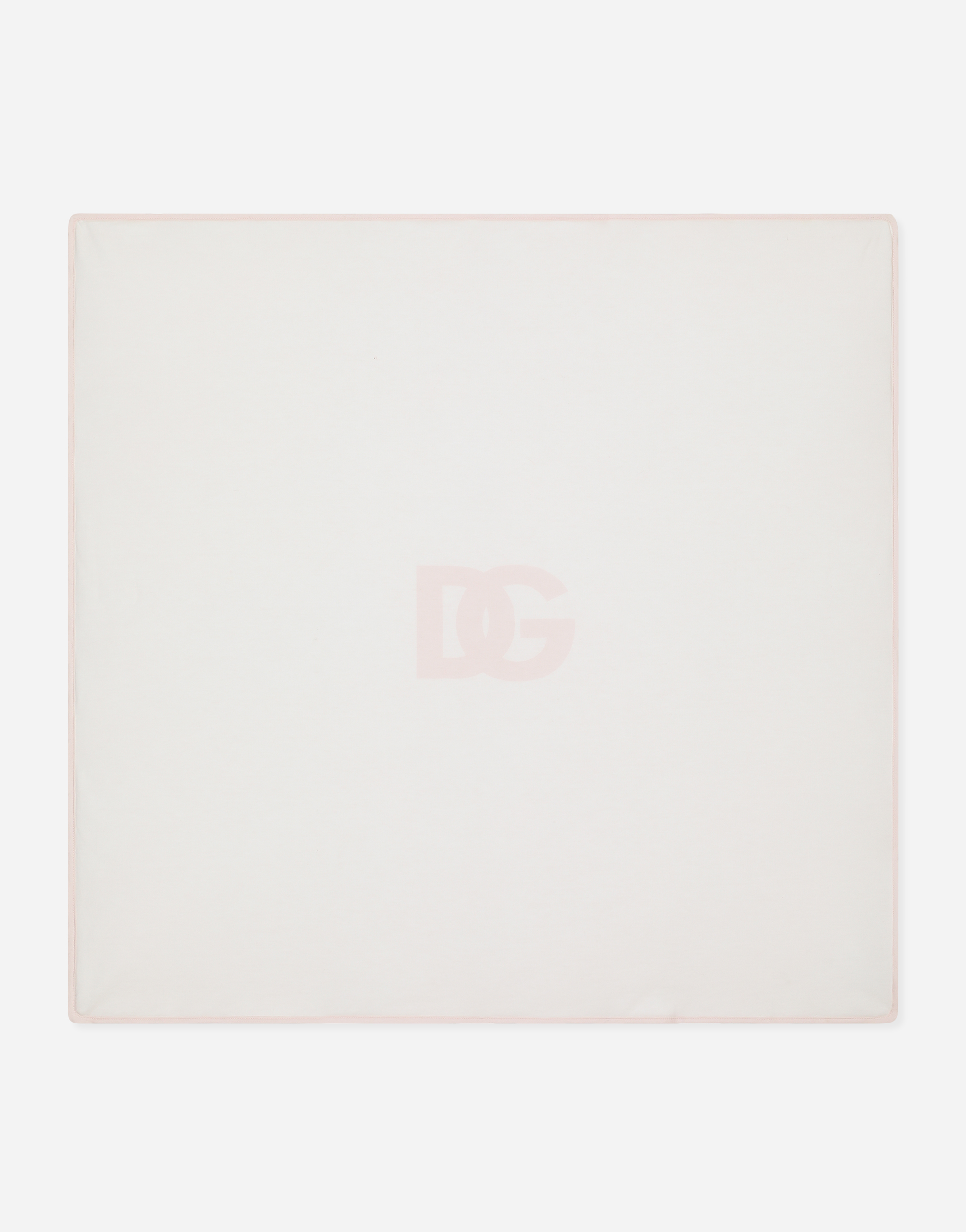 DOLCE & GABBANA JERSEY BLANKET WITH DG LOGO PRINT