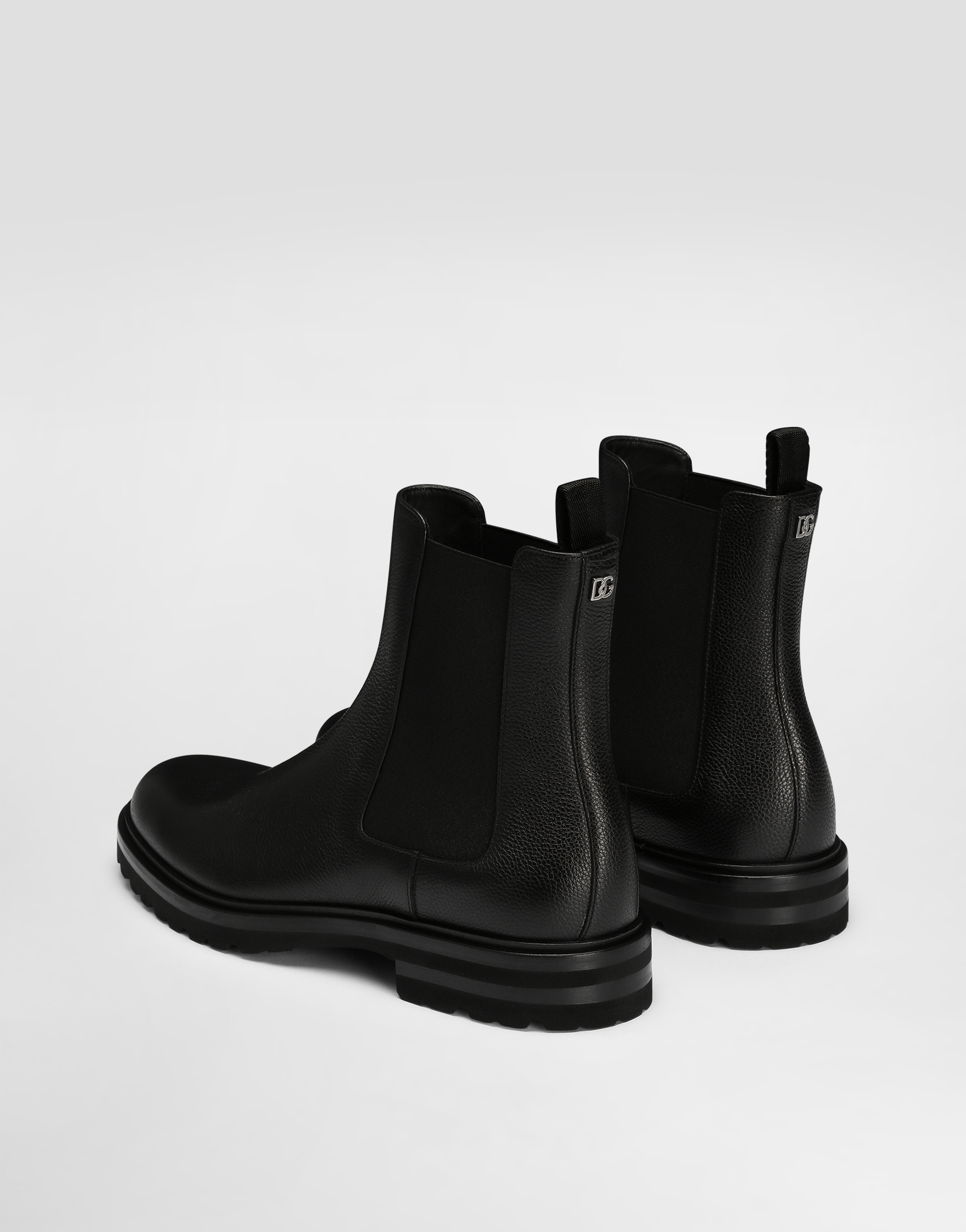 Dolce & Gabbana Leather Boots In Black