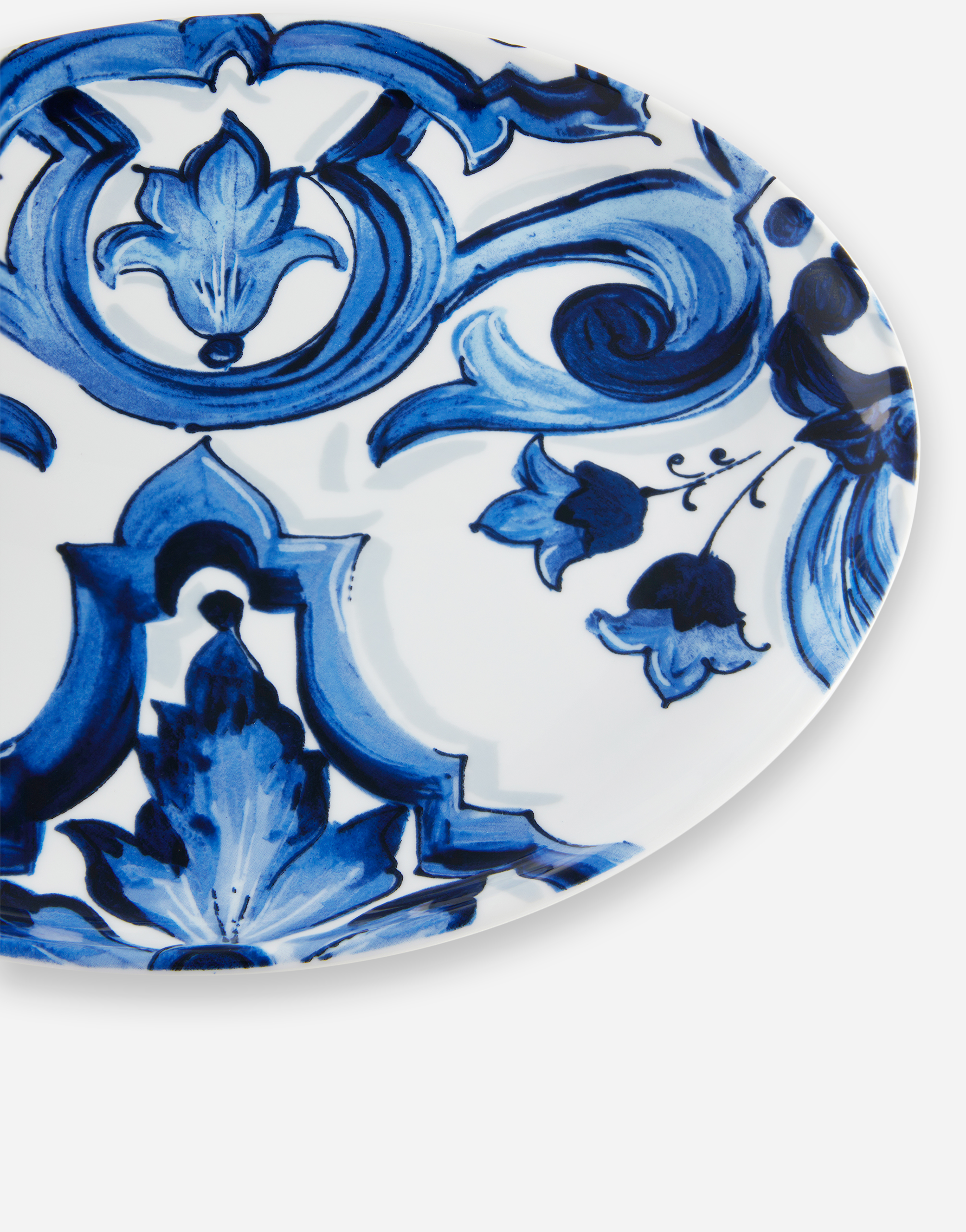Dolce & Gabbana Porcelain Platter In Multicolor