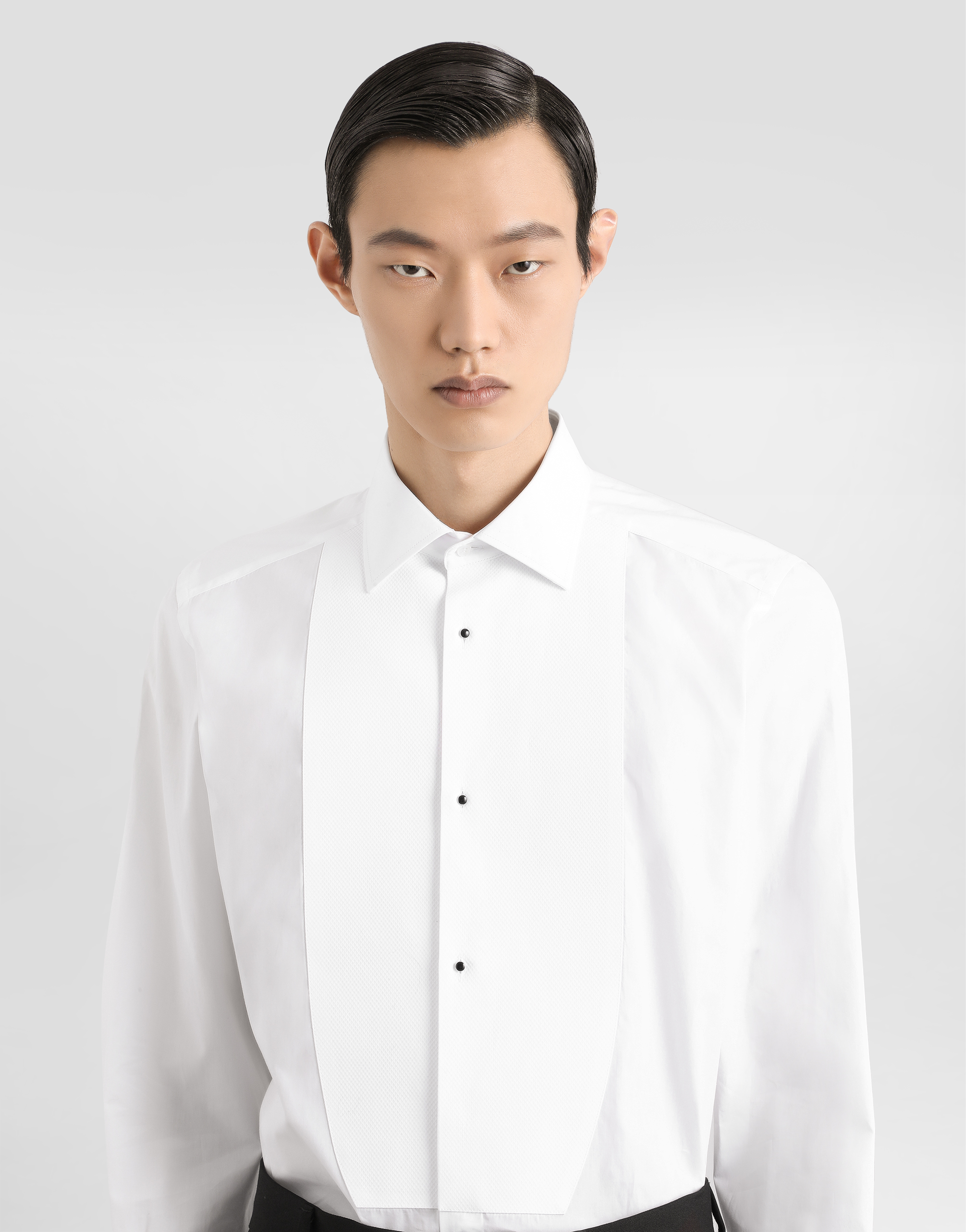 Gold fit tuxedo shirt cotton poplin