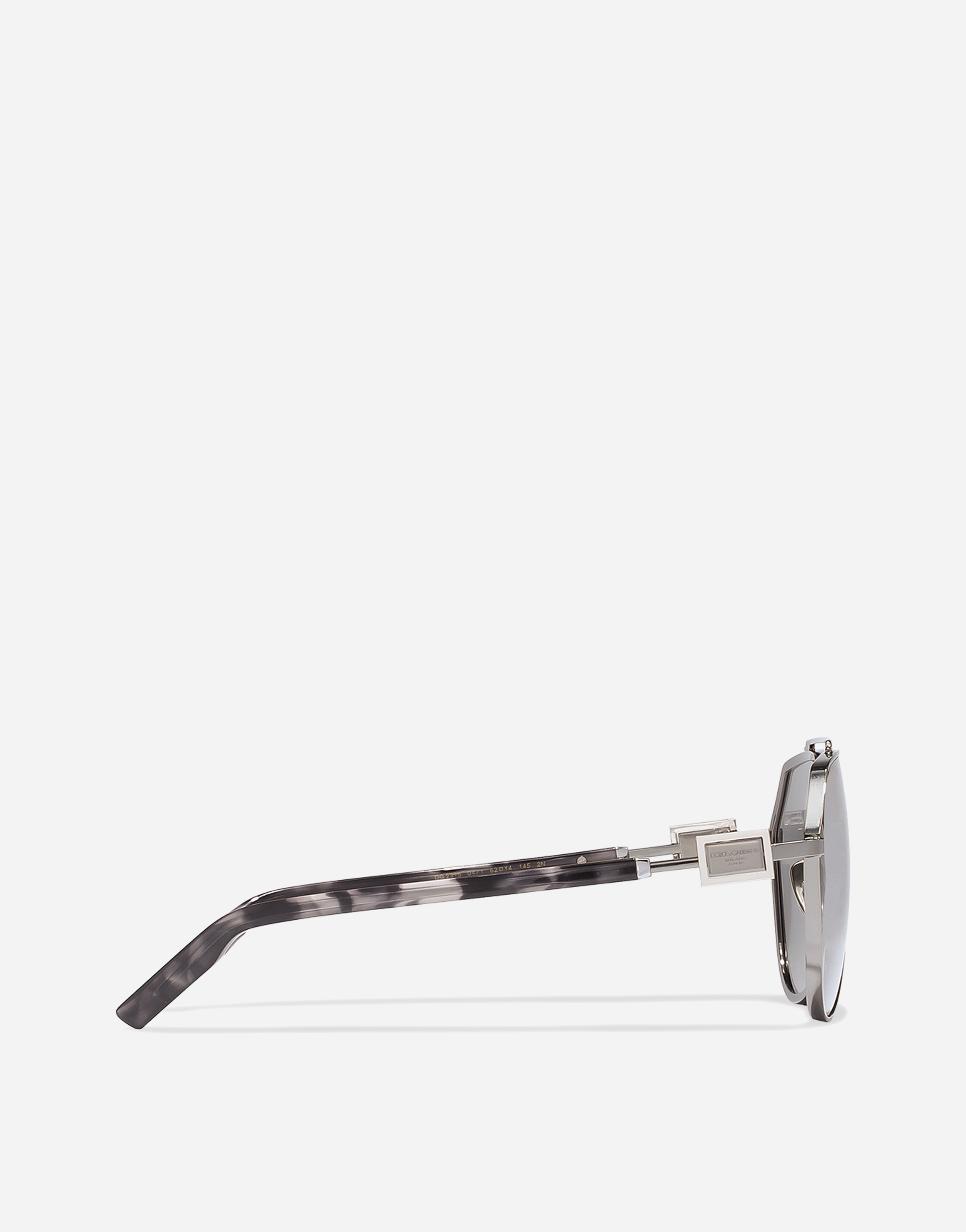 Dolce & Gabbana Pilot-frame Sunglasses In Gunmetal