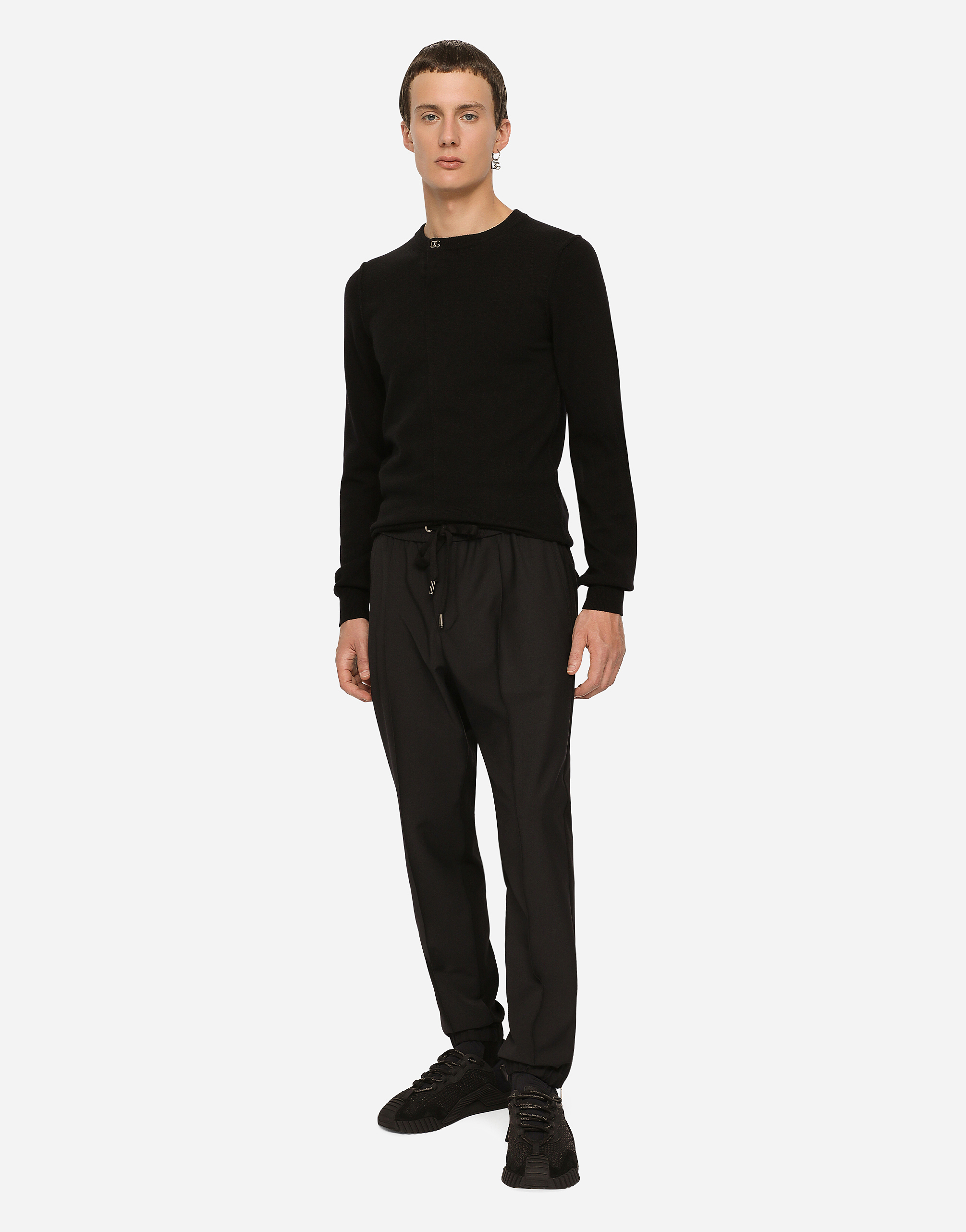 DOLCE & GABBANA STRETCH TECHNICAL JERSEY JOGGING PANTS