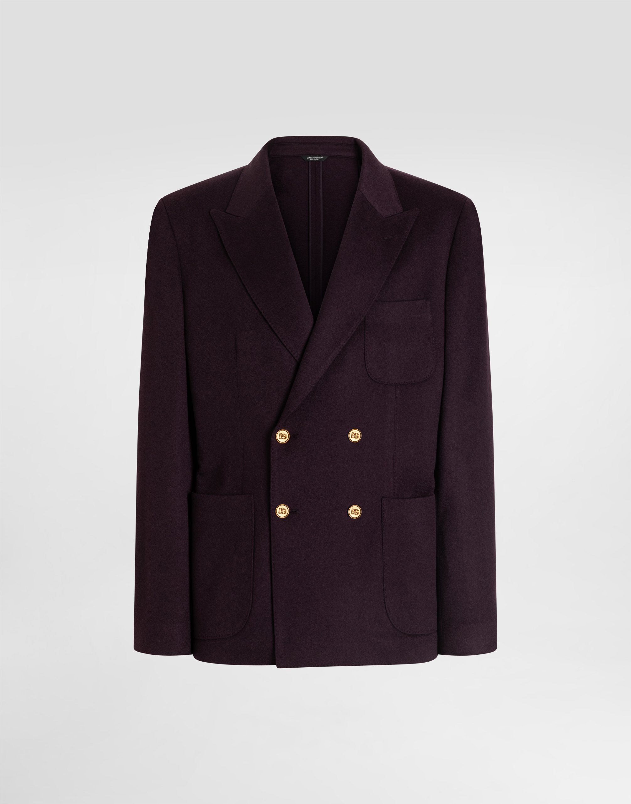 Dolce & Gabbana Double-breasted Portofino Cashmere Jacket In Purple