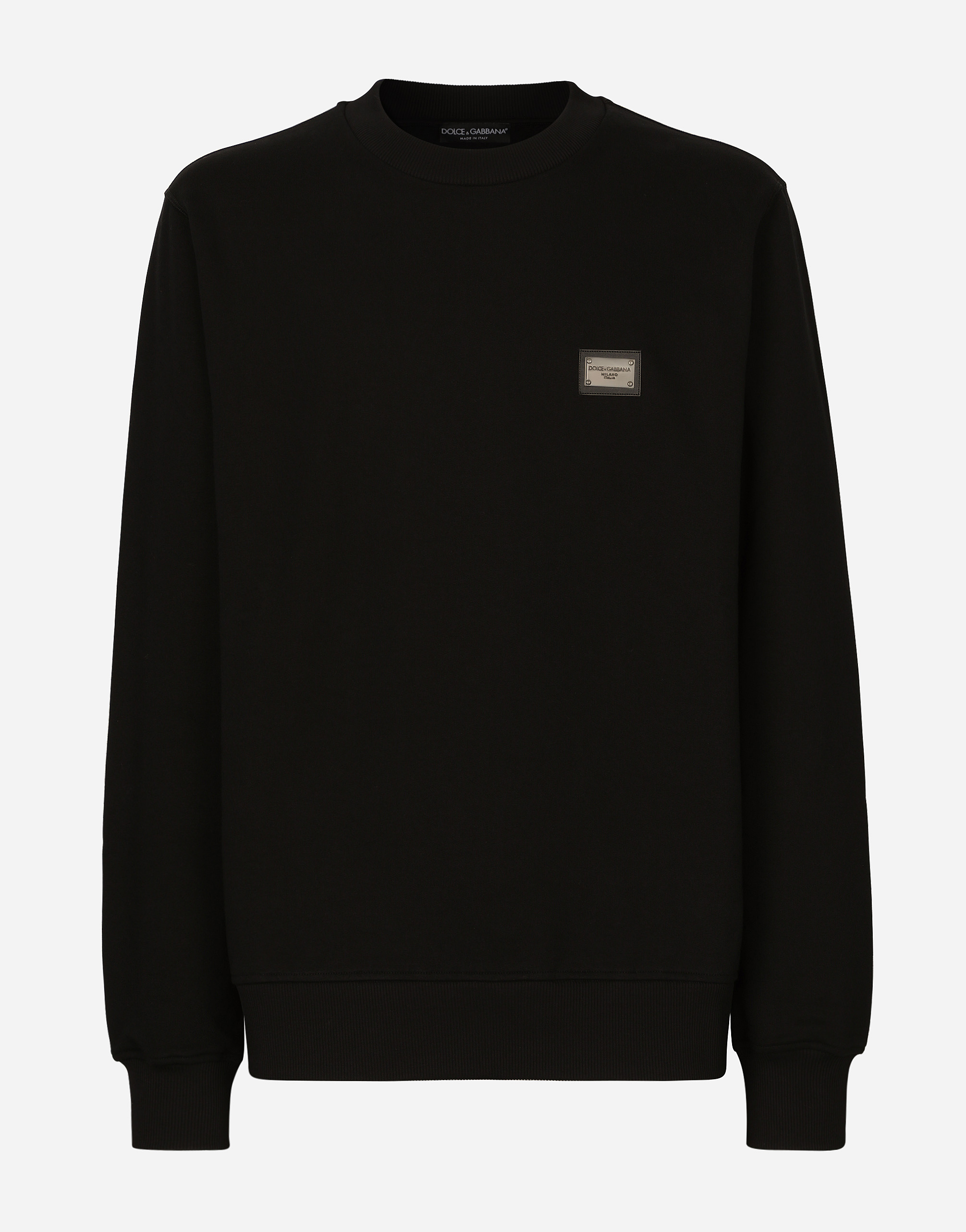 Dolce & Gabbana スウェット　ジャケット 9/10 140cm Blackのメンズ スウェットシャツ ジャージー ロゴプレート
