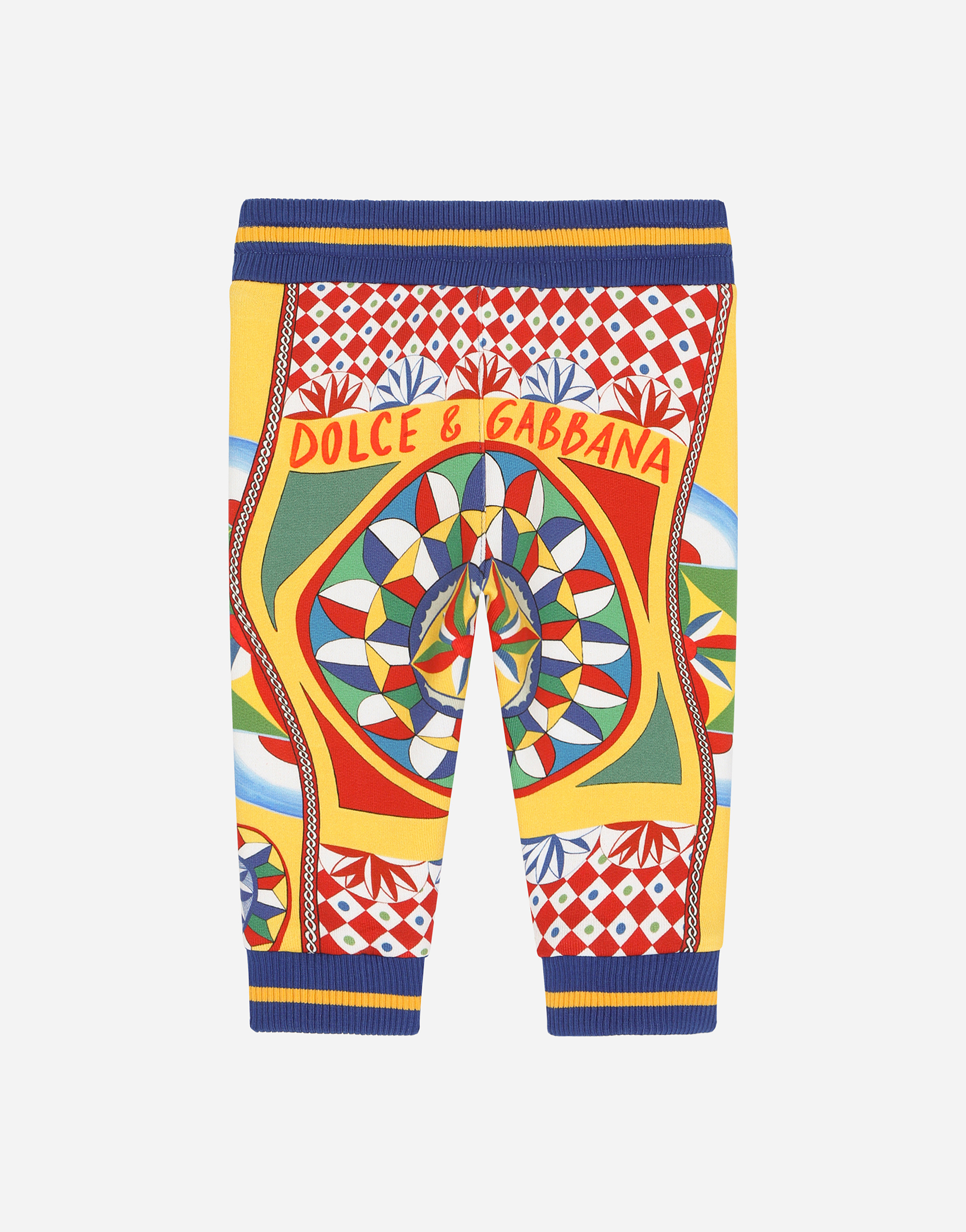 DOLCE & GABBANA CARRETTO-PRINT JERSEY JOGGING PANTS