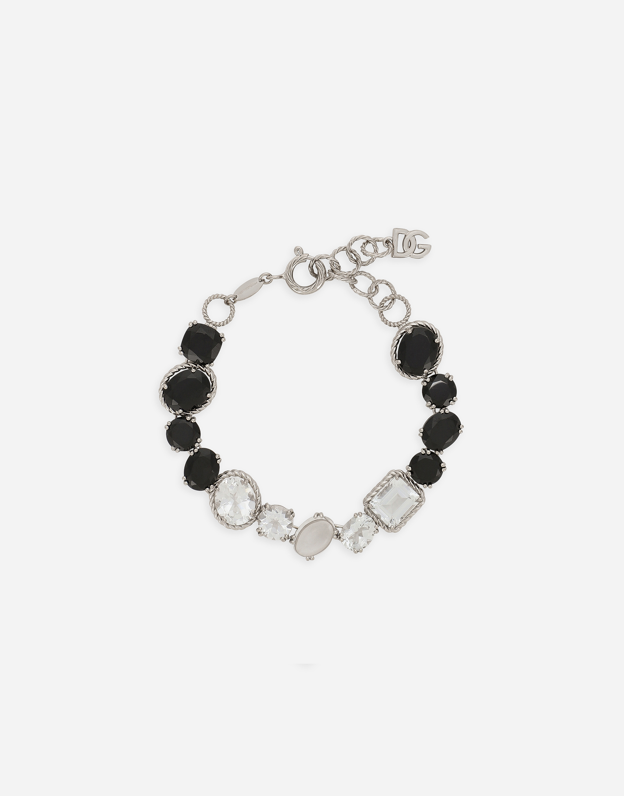 Dolce & Gabbana Anna Bracelet In White Gold 18kt With Spinel And Topazes In Weiss