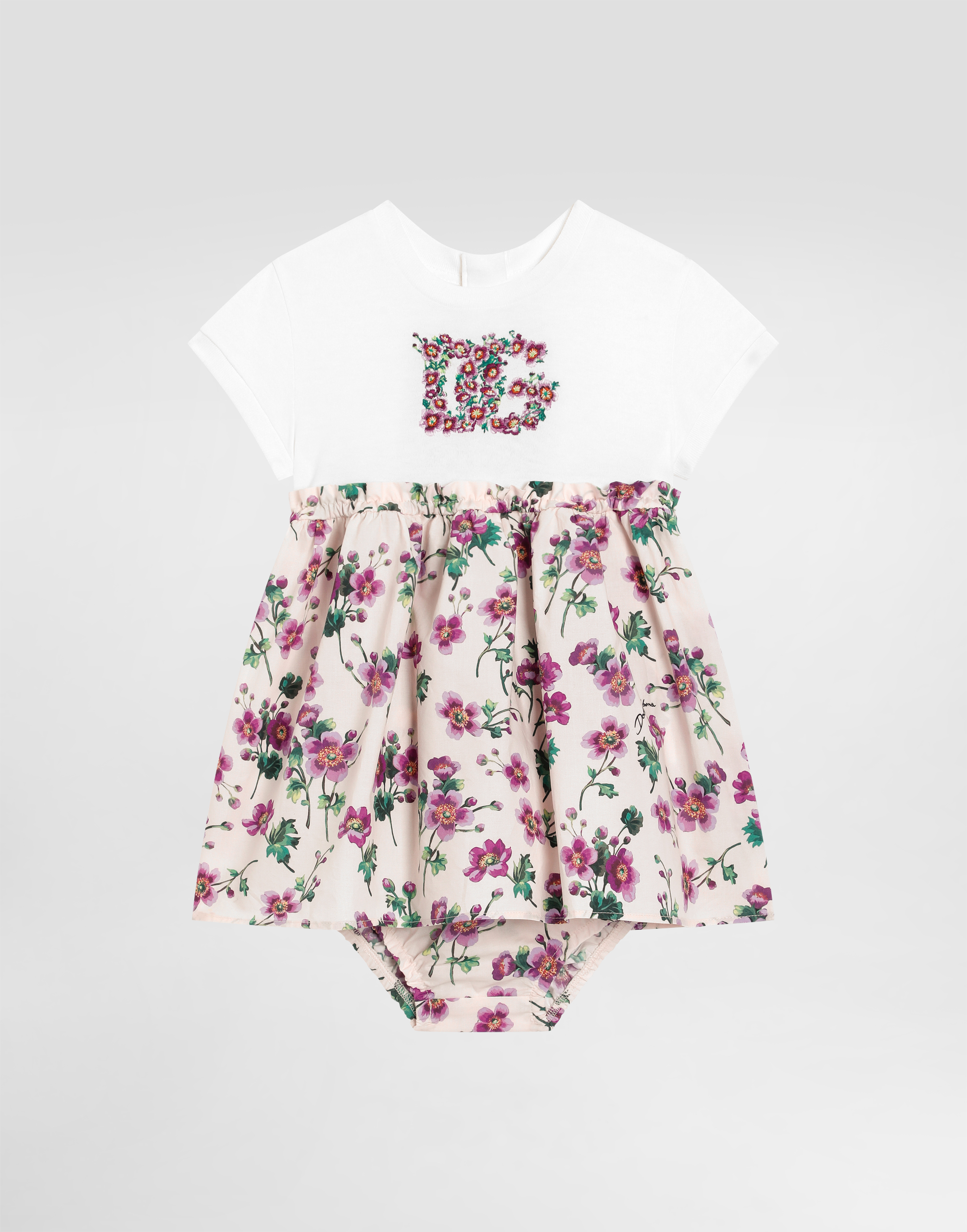 FlowerJerseydress with DG logo embroidery