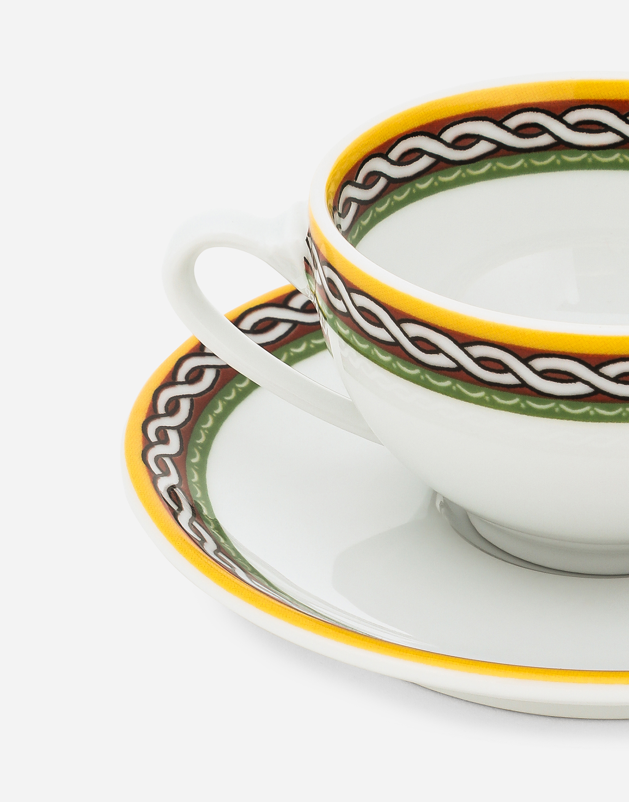 Dolce & Gabbana Set 2 Tz/piatt.caffe In Multicolor