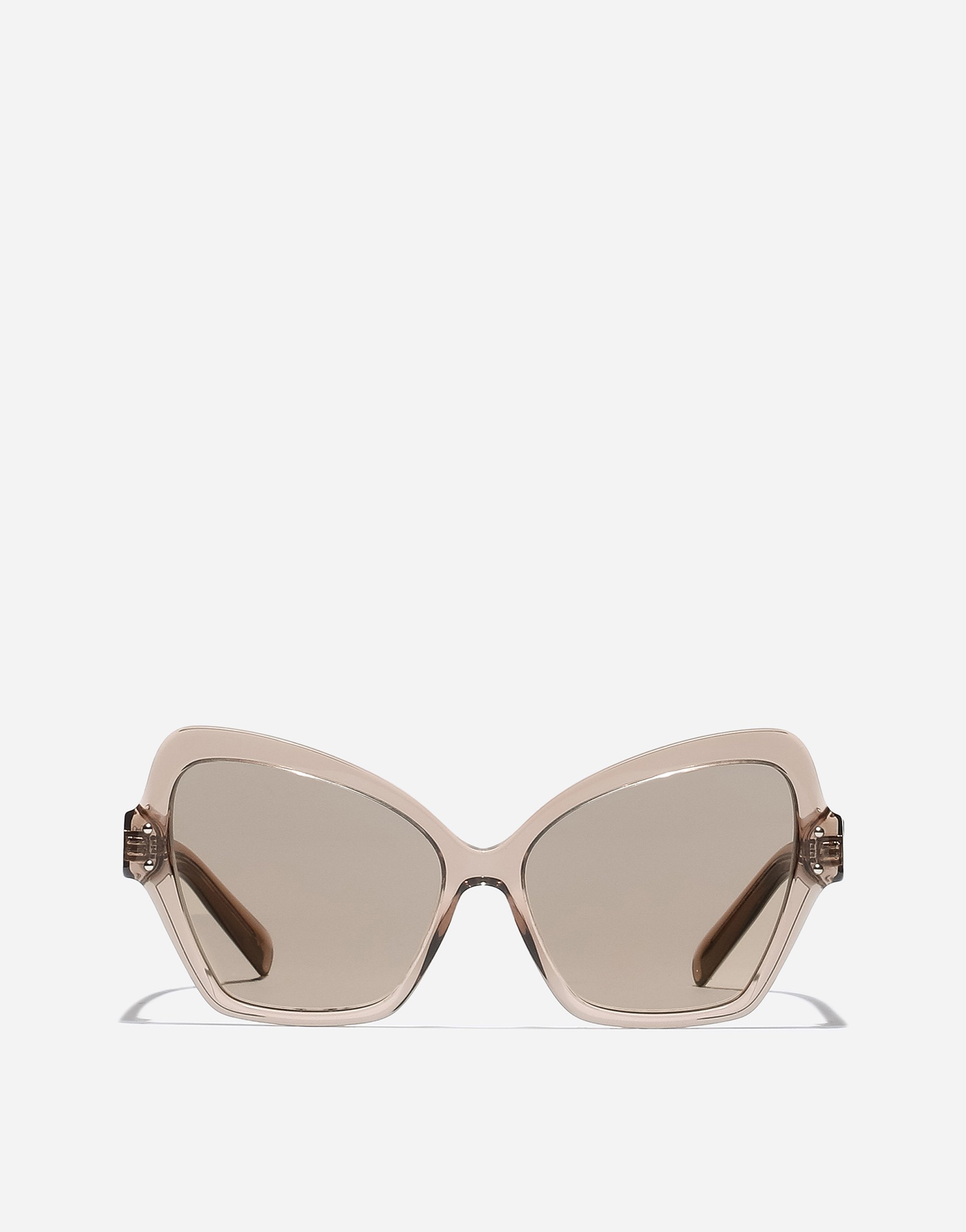 Dolce & Gabbana Dg Sharped  Sunglasses In Transparent Camel