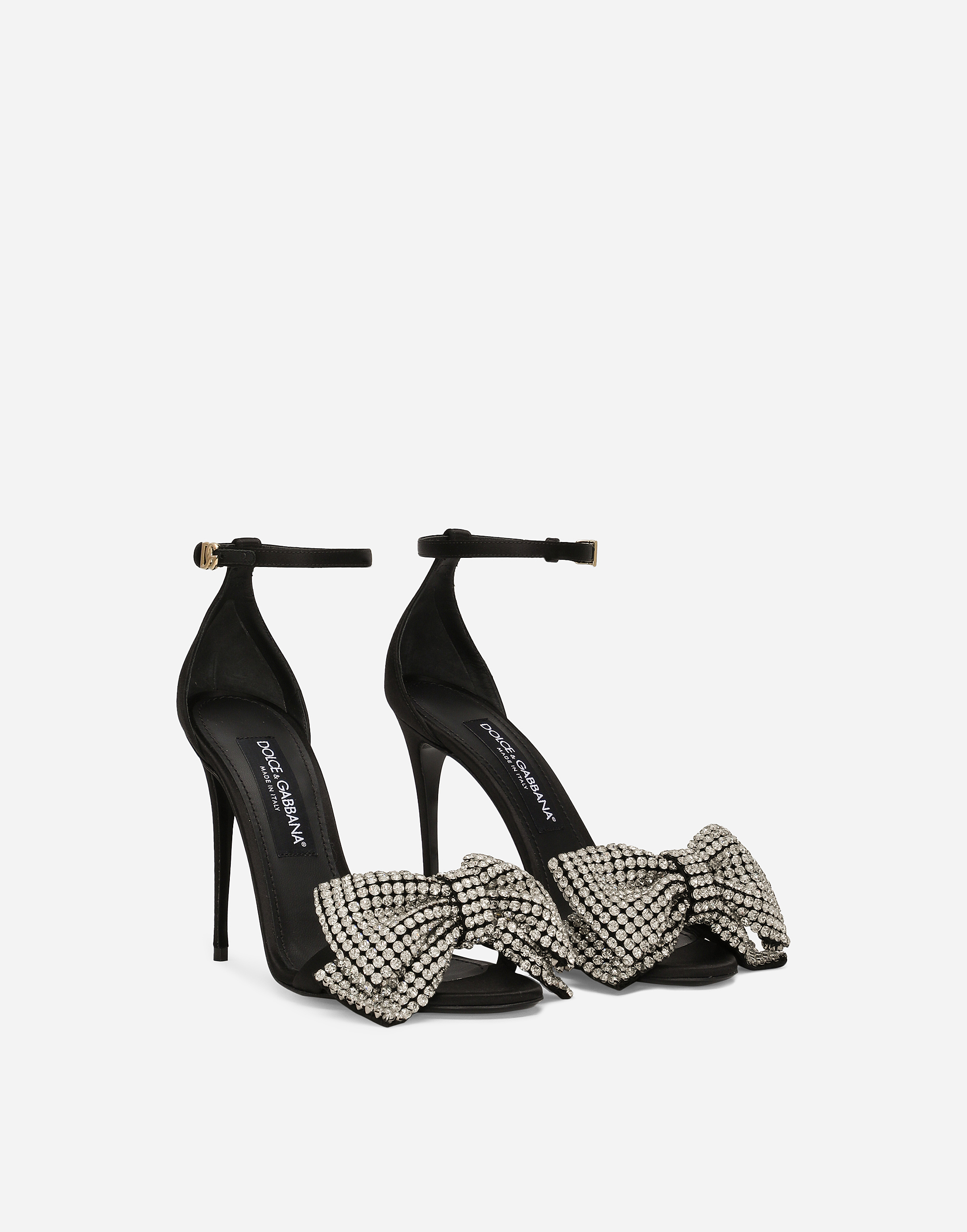 Dolce & Gabbana Rhinestone Decorative High-heeled Sandals In Multicolor