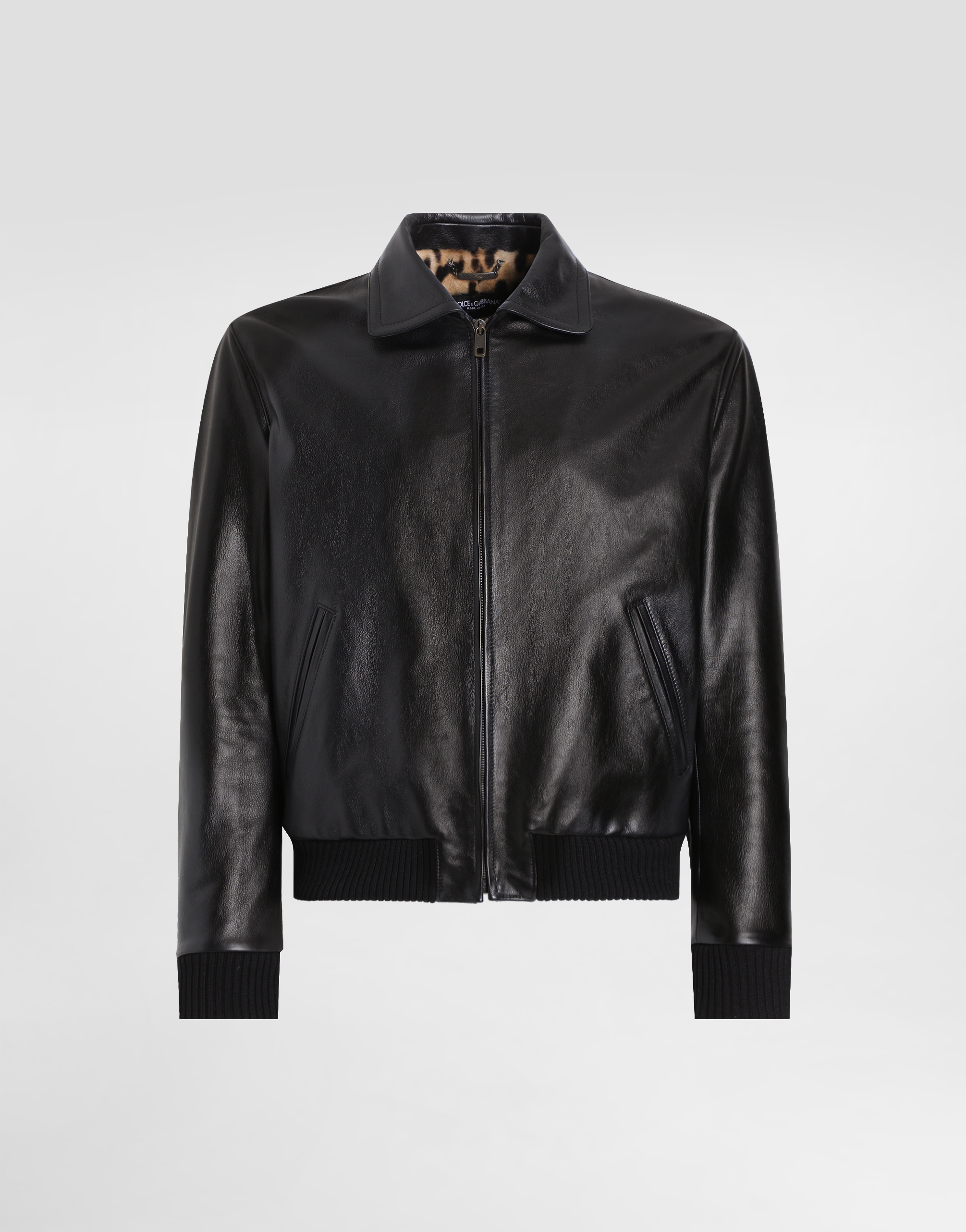 Smooth bullhide leather jacket