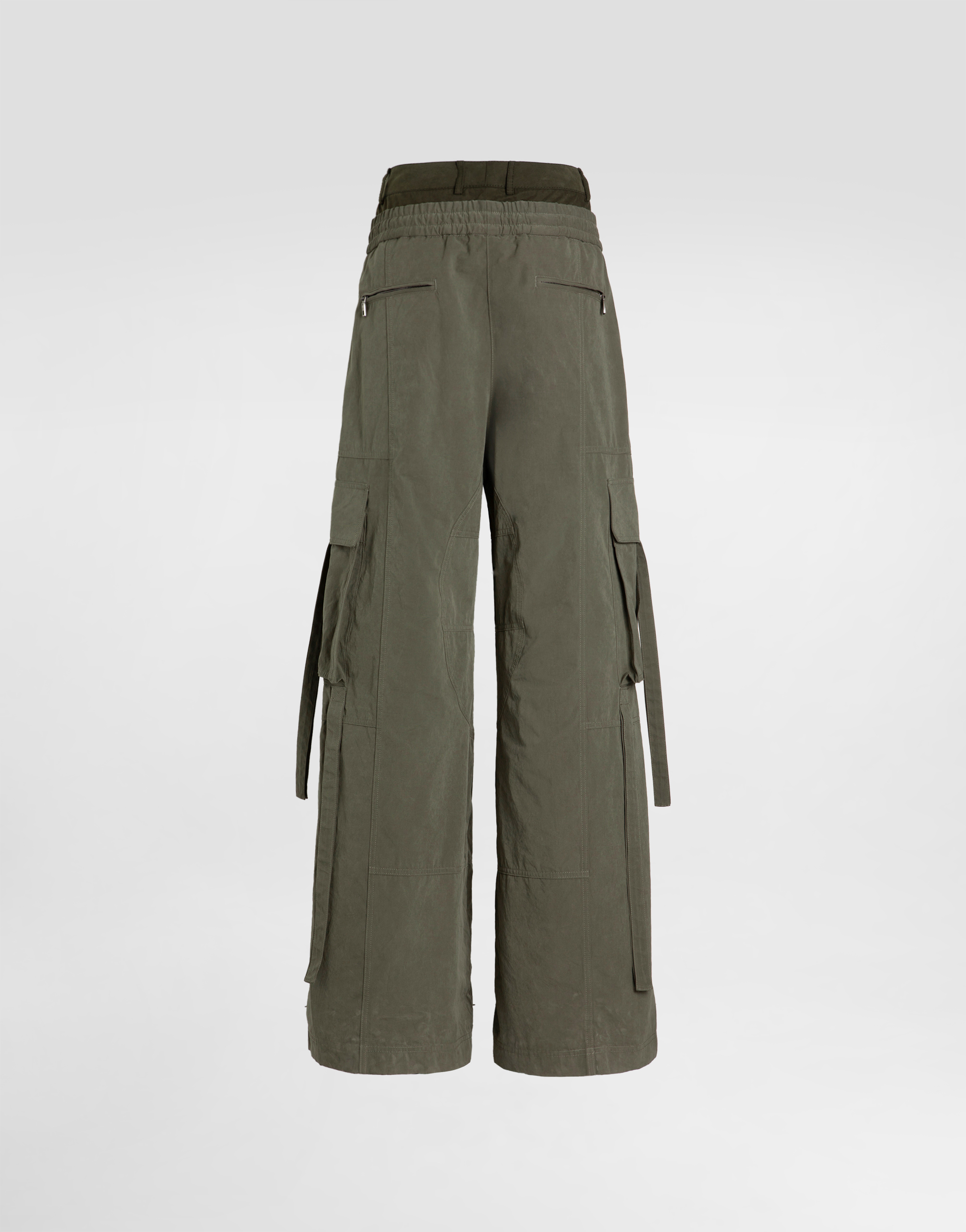 Waxed faille trousers