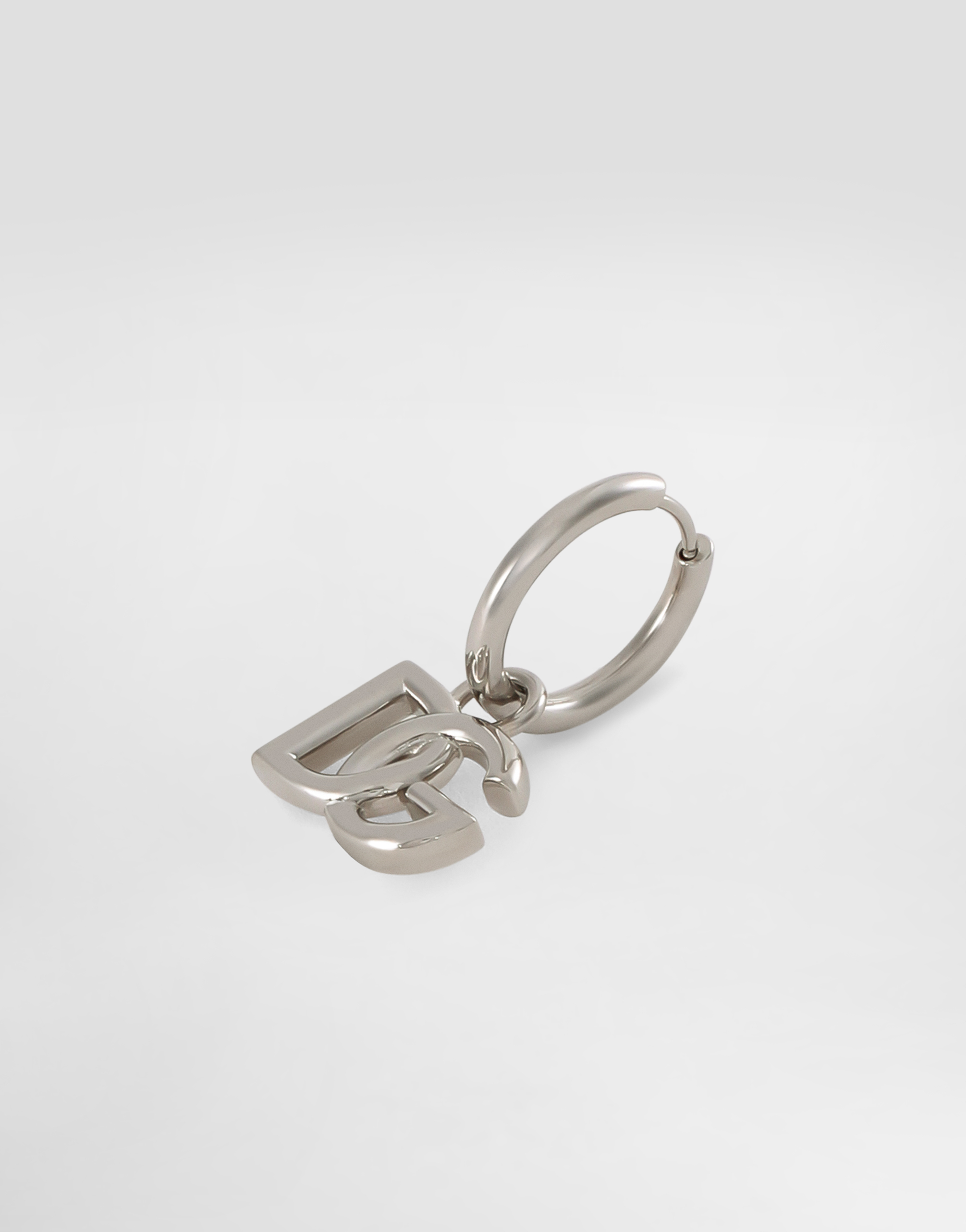 Hoop earrings with DG logo pendants