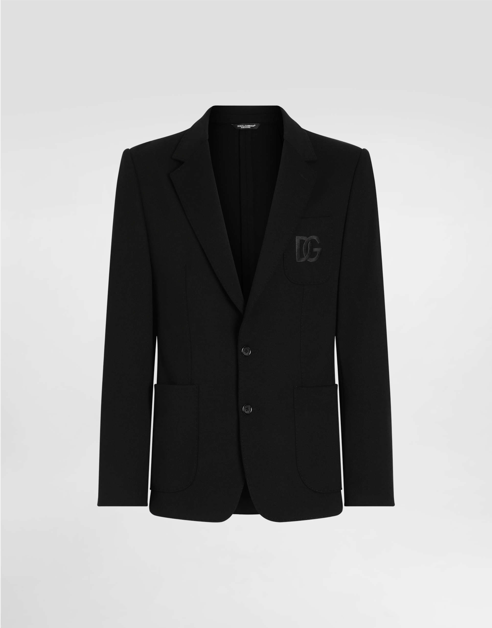 Dolce & Gabbana Stretch Jersey Portofino Jacket - Man Suits And Blazers Black Viscose