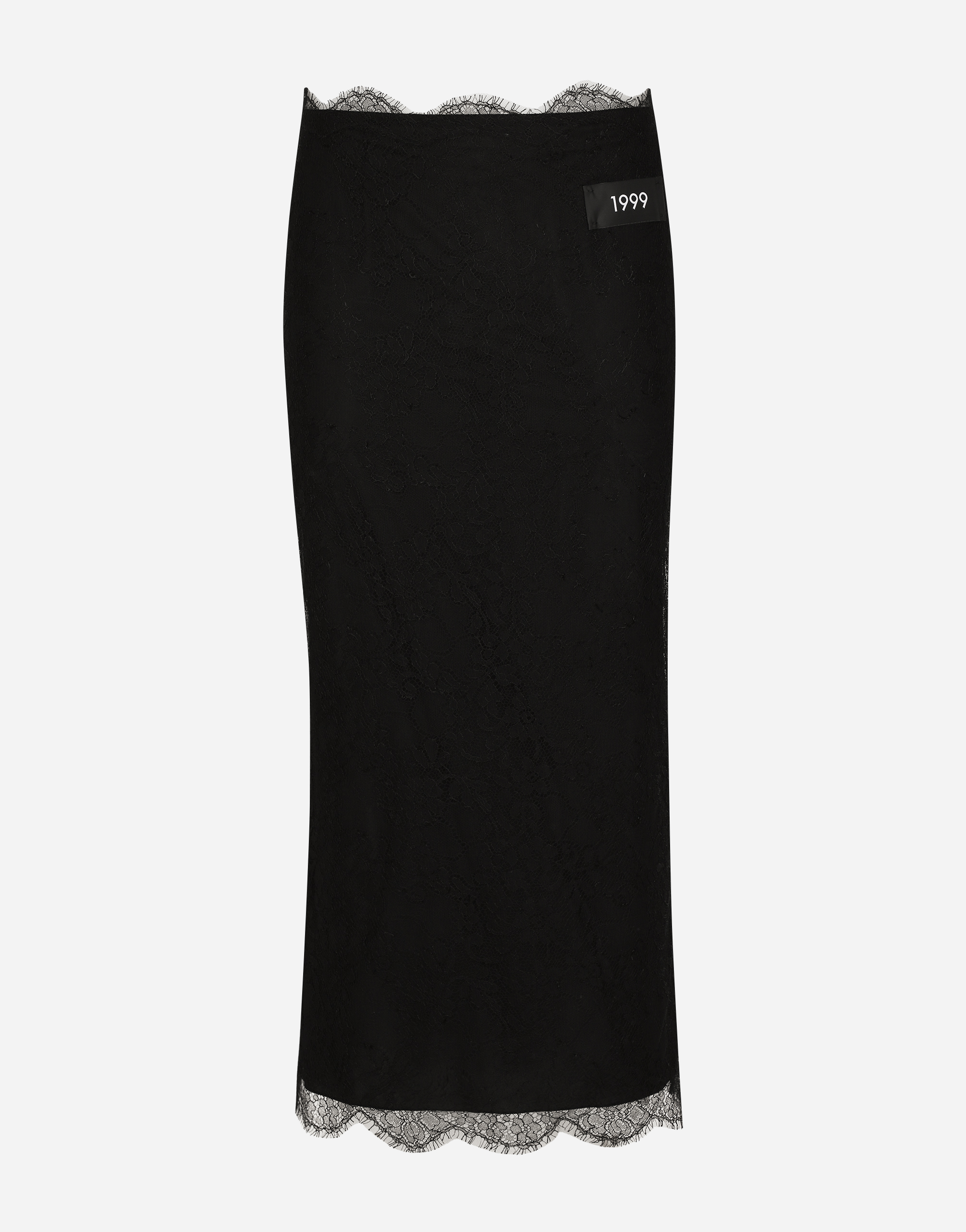 Dolce & Gabbana Chantilly Lace Midi Skirt - Woman Skirts Black Lace
