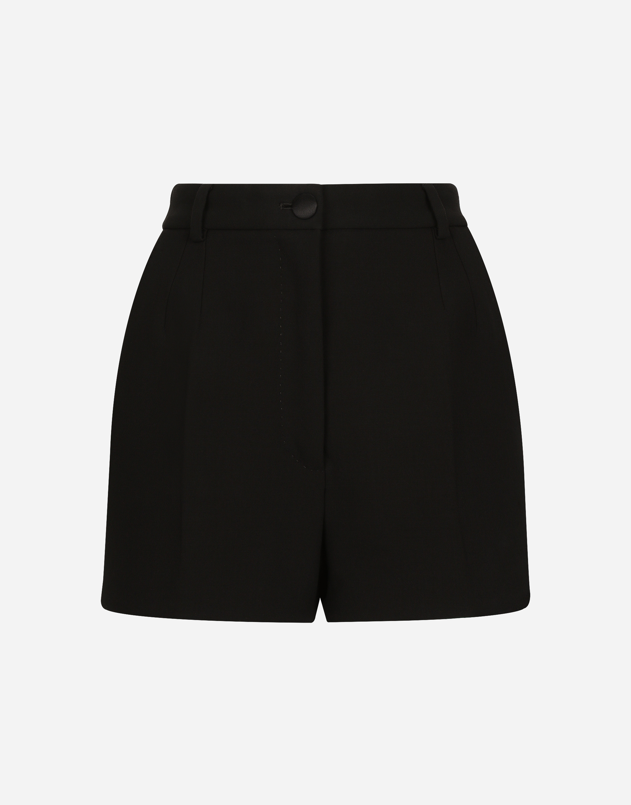 Dolce & Gabbana Double Wool Crepe Shorts - Woman Pants And Shorts Black 52