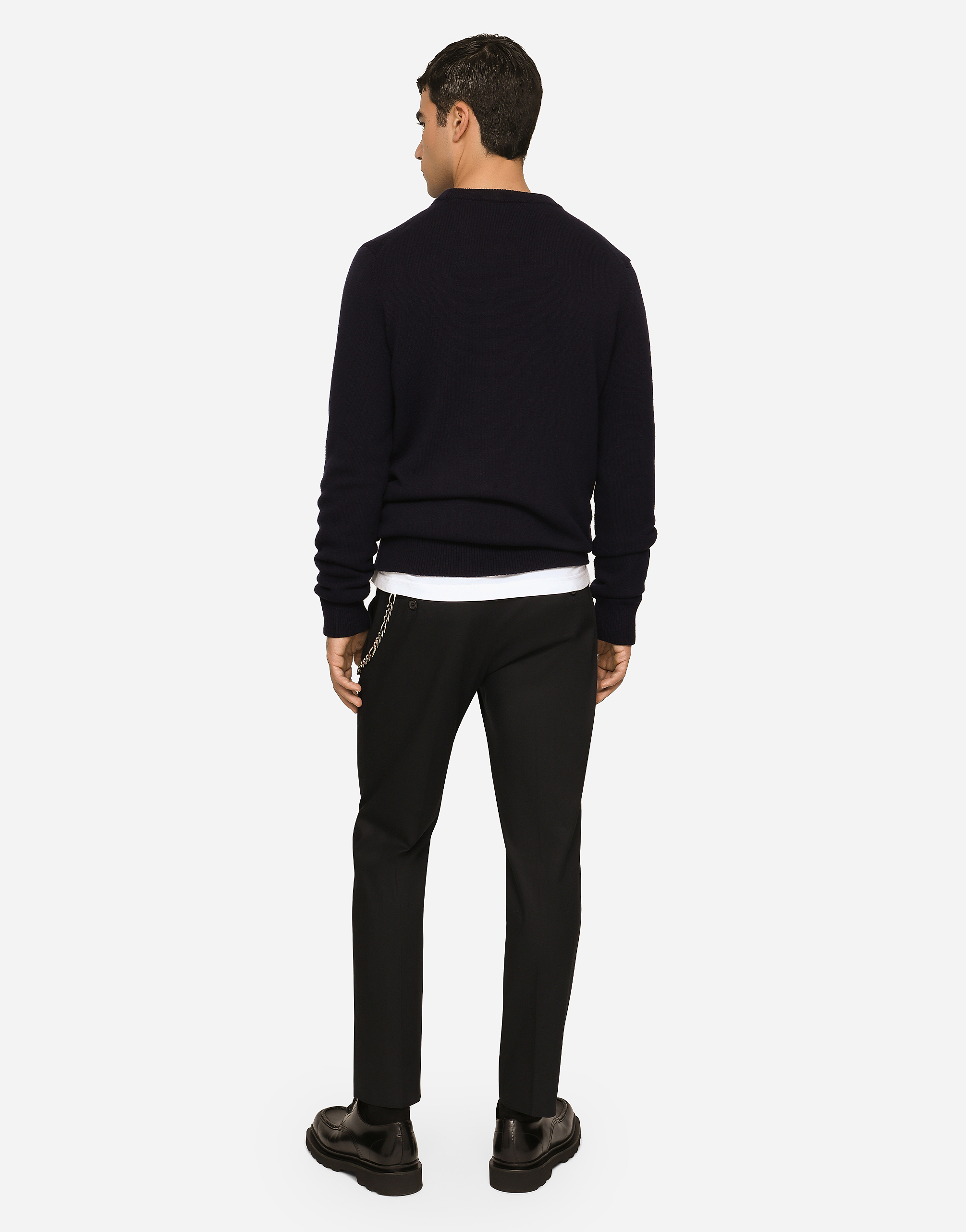 Stretch gabardine trousers