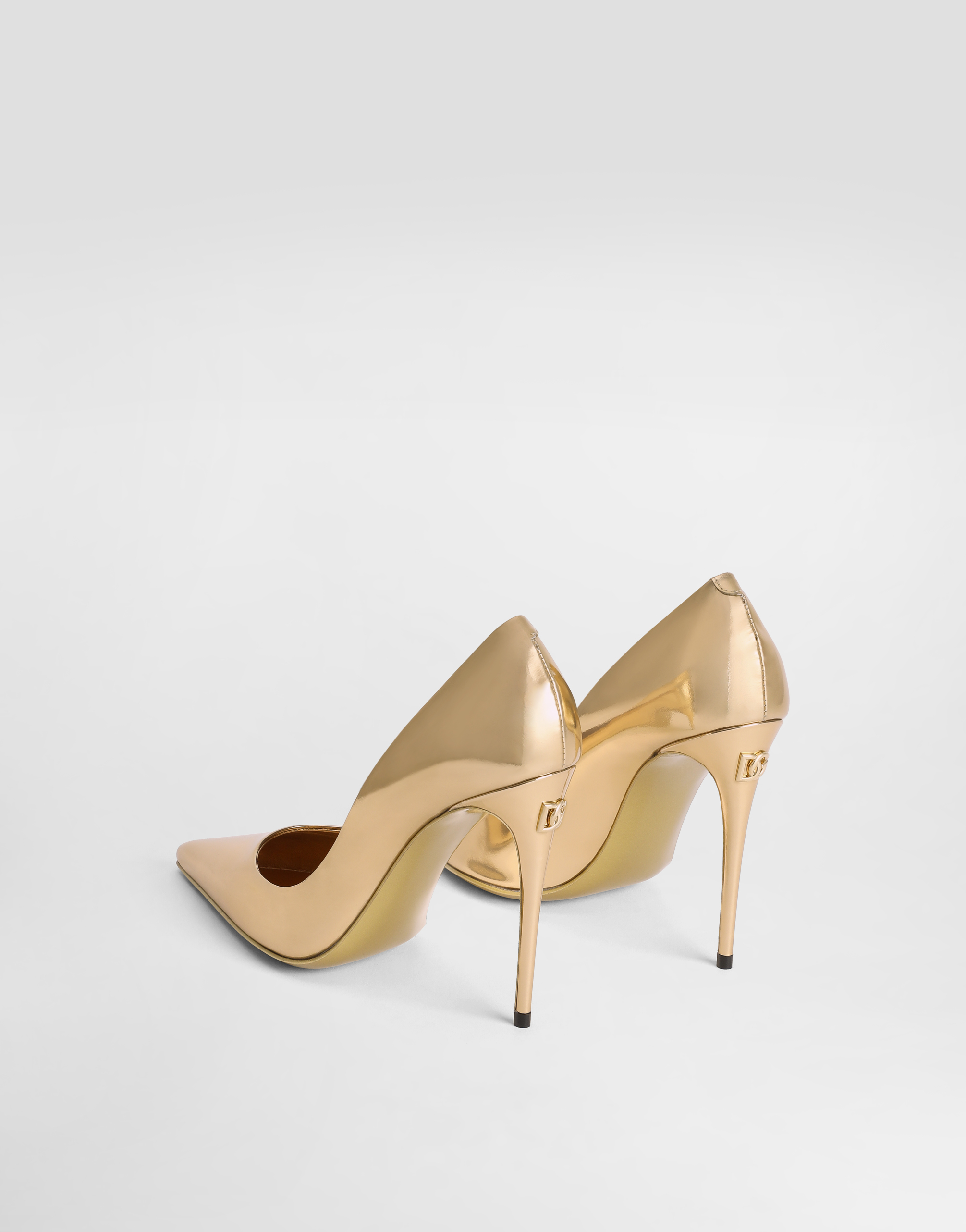 Dolce & Gabbana Calfskin Pumps In Gold
