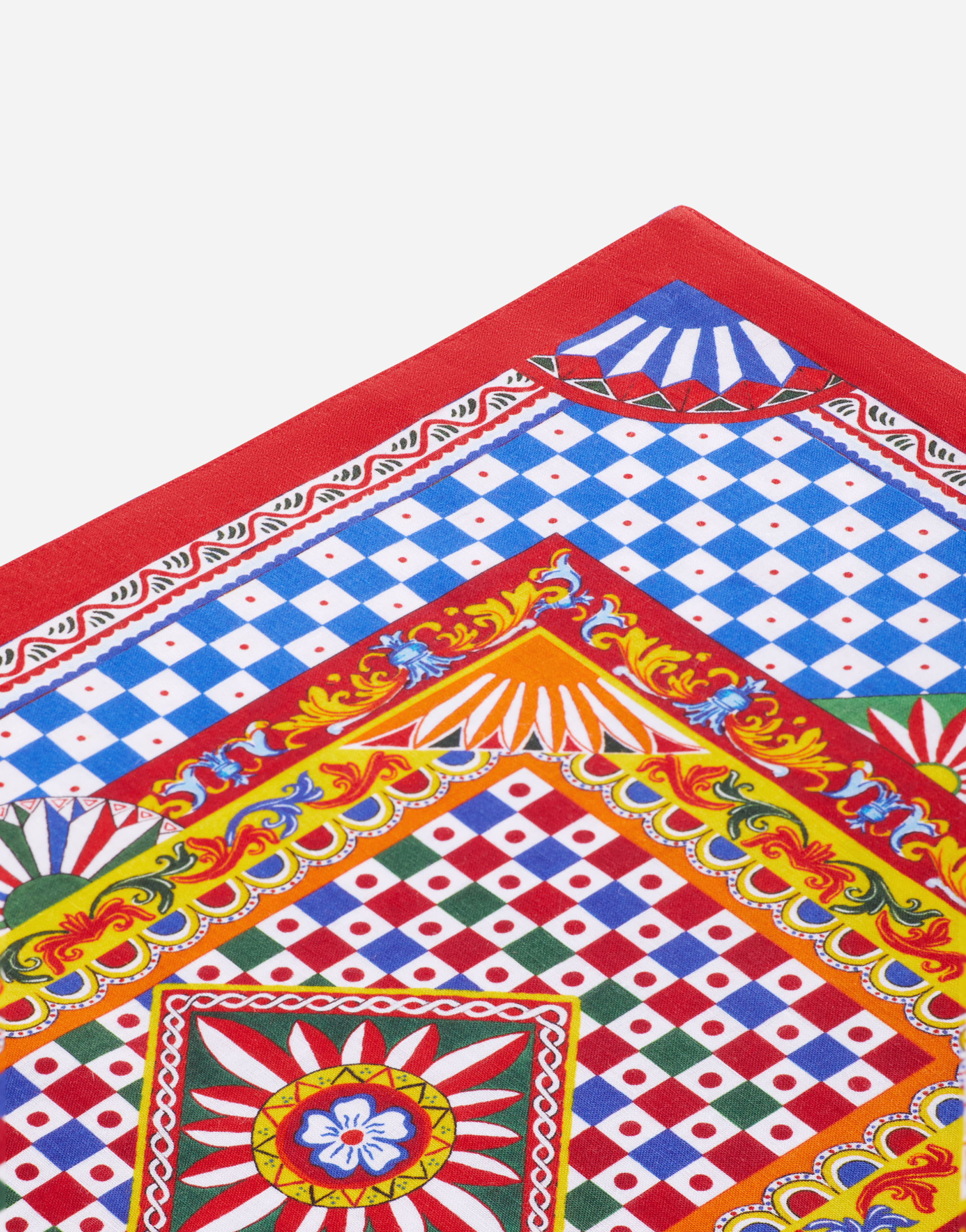 Dolce & Gabbana Set Linen Placemat And Napkin In Multicolor