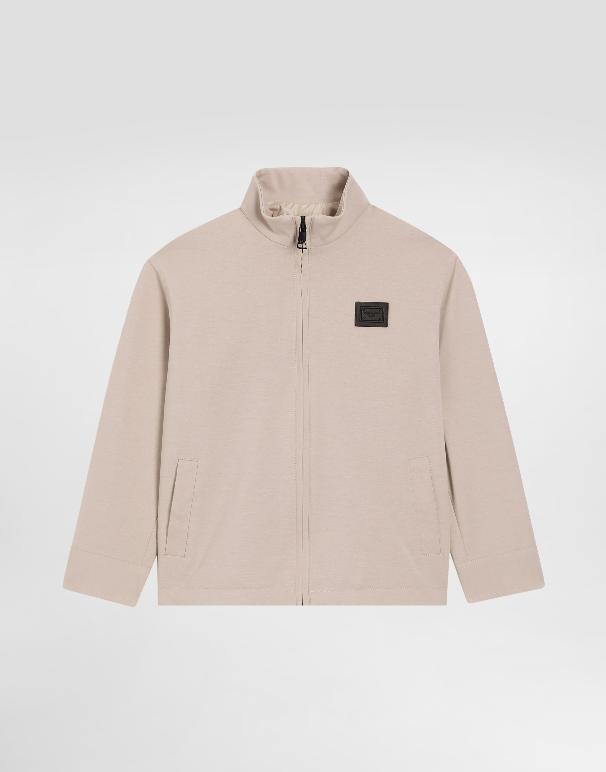Dolce & Gabbana Stretch Jersey Skirt With Branded Tag - Man Coats And Jackets Beige 4 Years