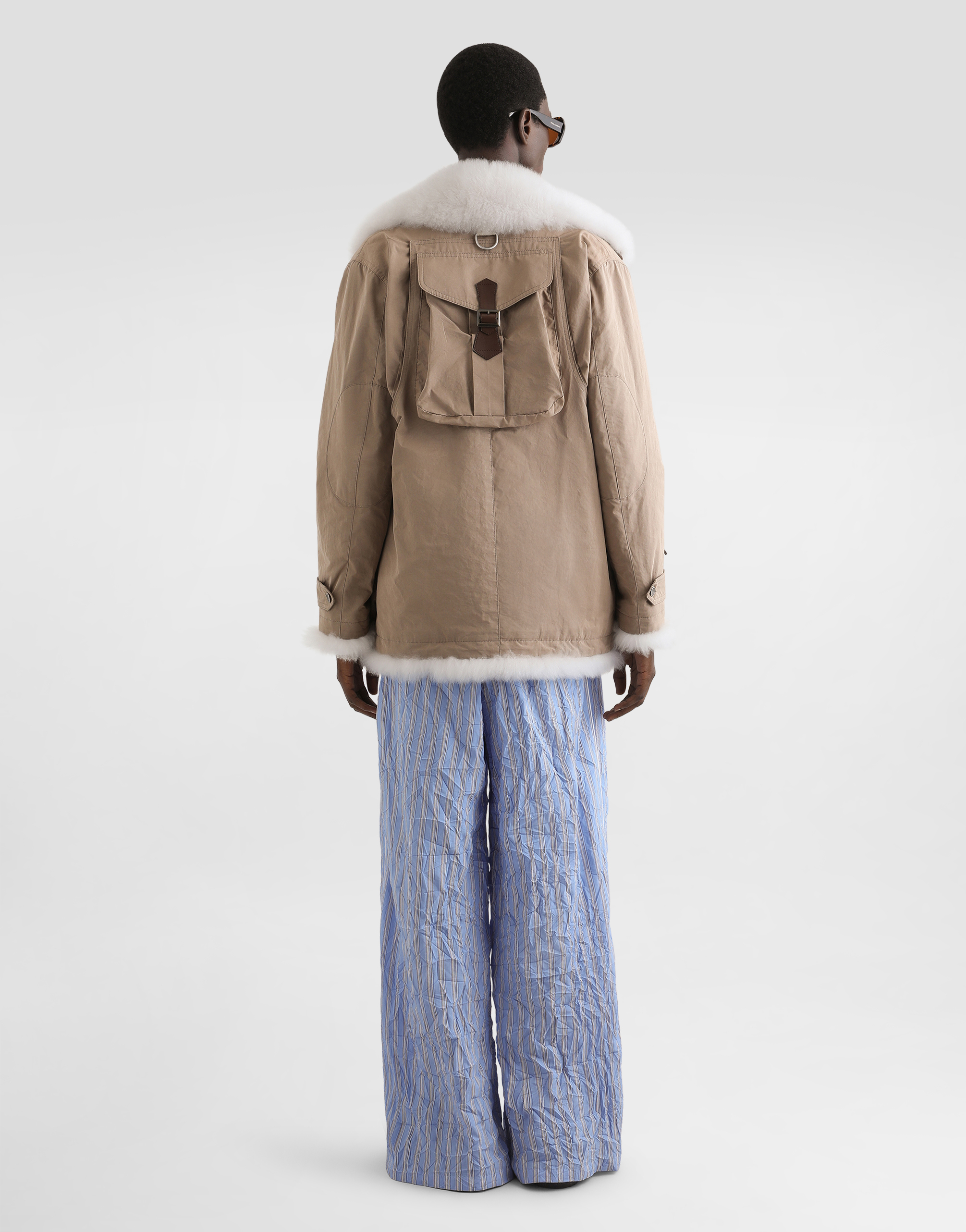  Dolce & Gabbana Waxed Faille Jacket - Mann Collection Beige Stoff 54 
