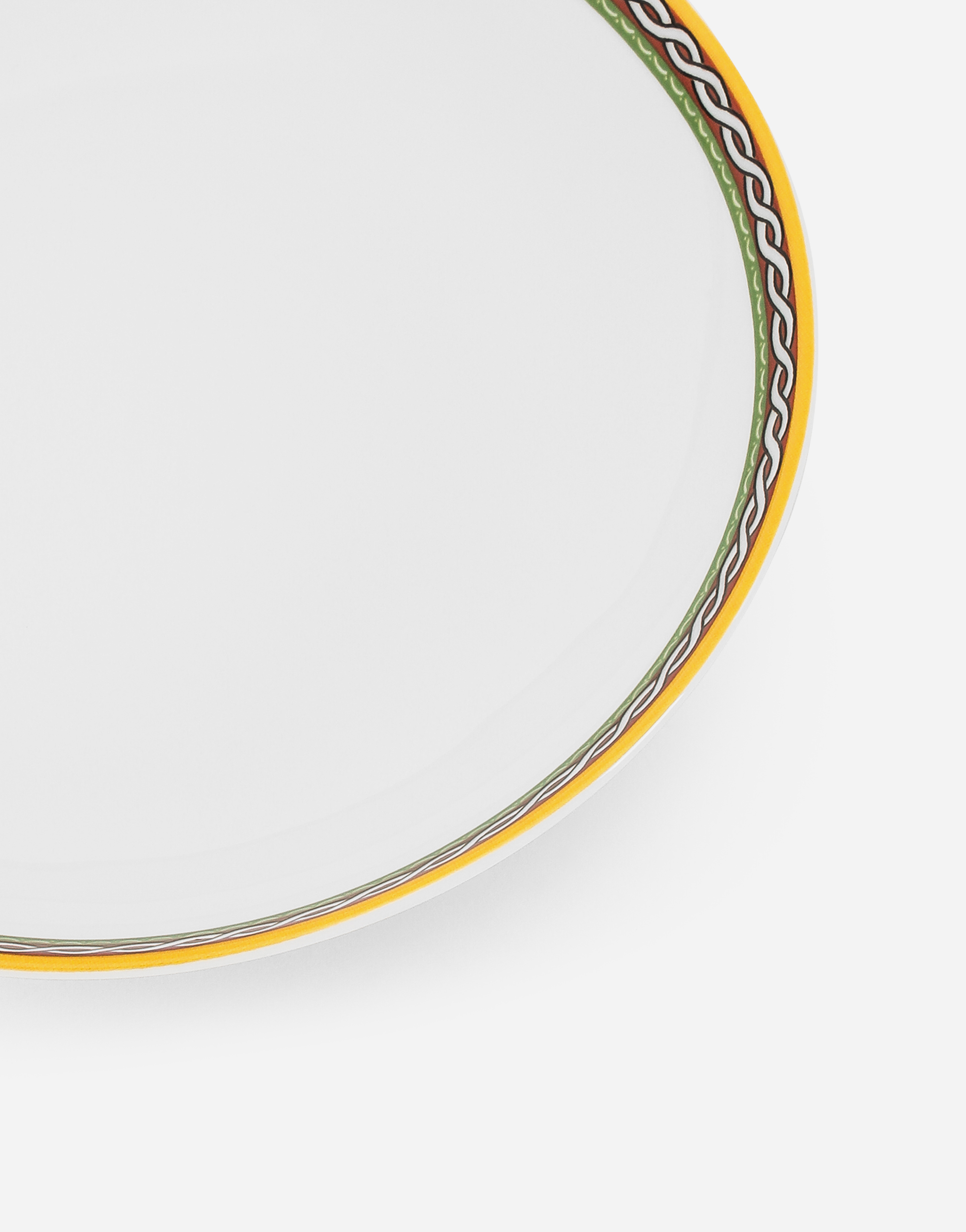 Dolce & Gabbana Set 2 Porcelain Soup Plates In Multicolor