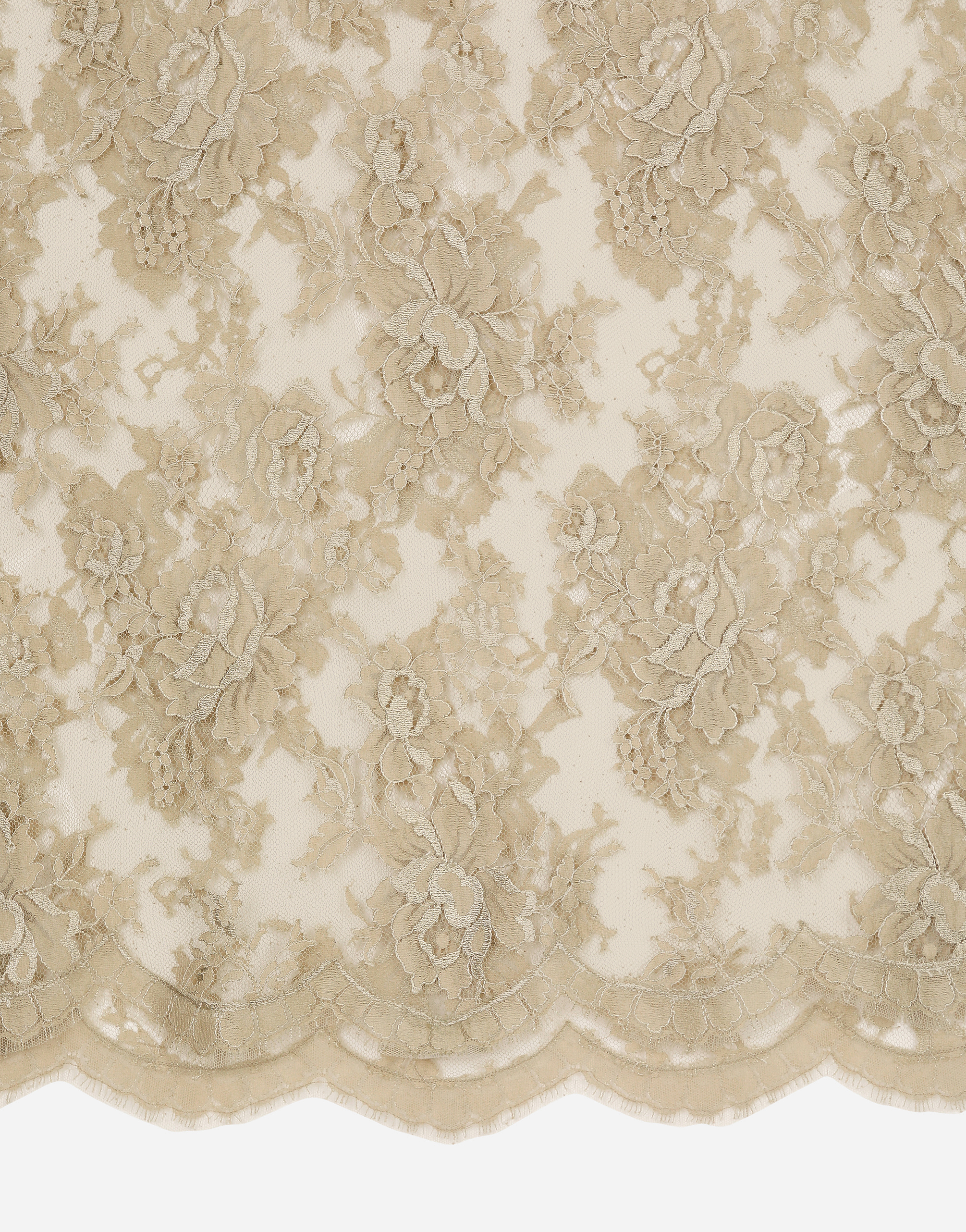 Galloon lace shirt with Mandarin collar