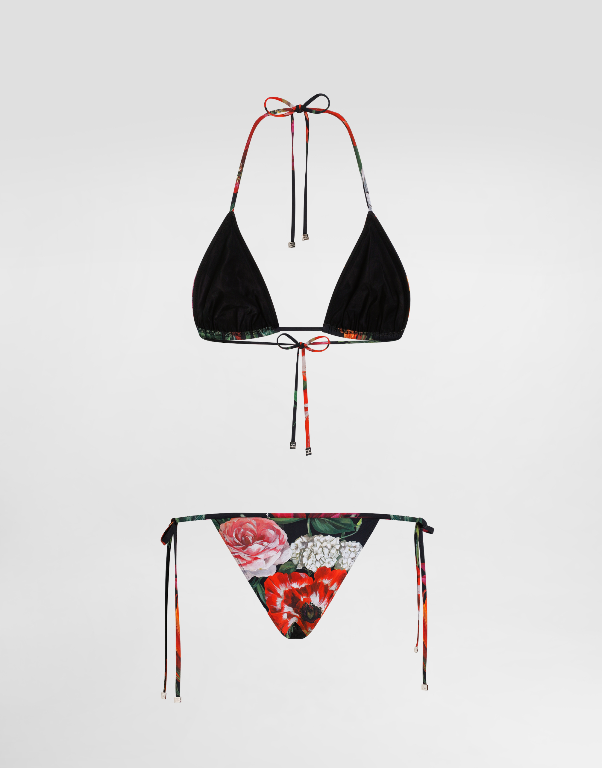 Dolce & Gabbana Bikini A Triangolo Stampa Fiori