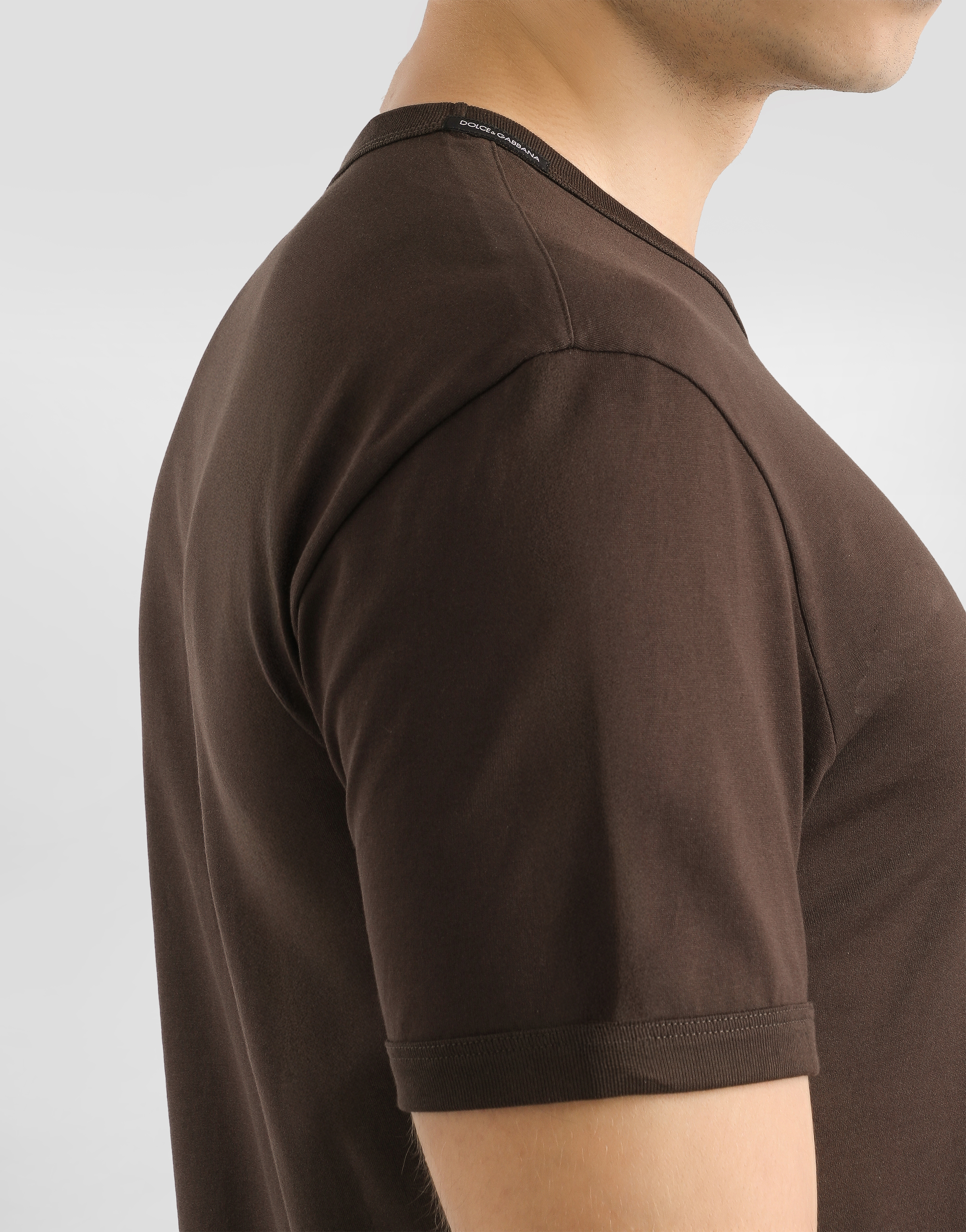 Cotton t-shirt with heraldic patch
