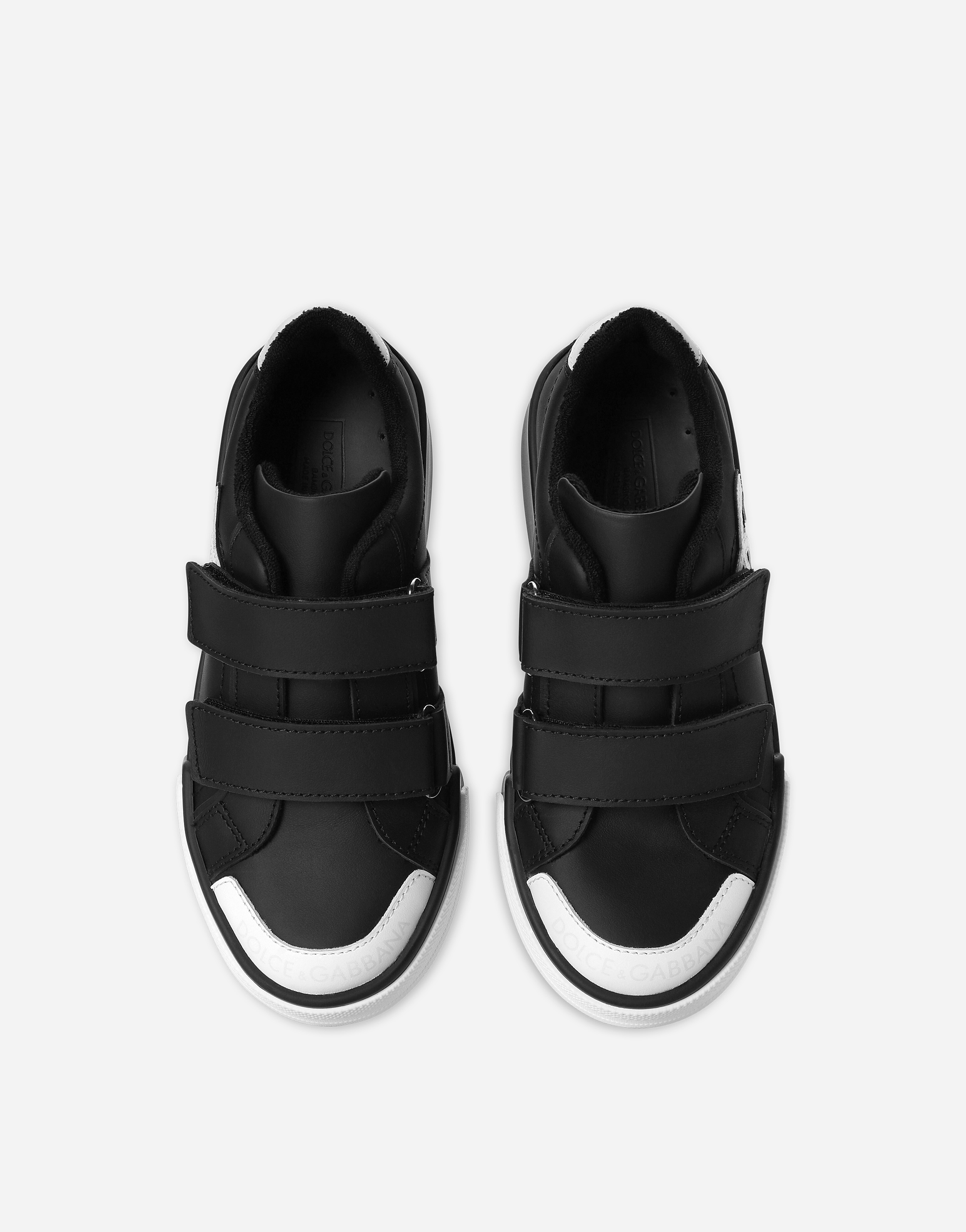 Dolce & Gabbana Calfskin Portofino Sneakers In Multi