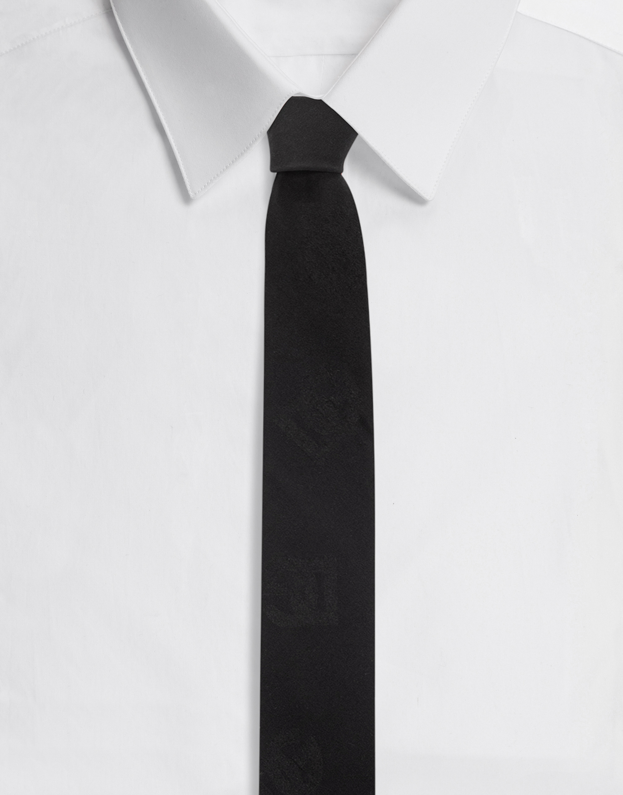 DOLCE & GABBANA 6-CM SILK JACQUARD BLADE TIE WITH DG LOGO