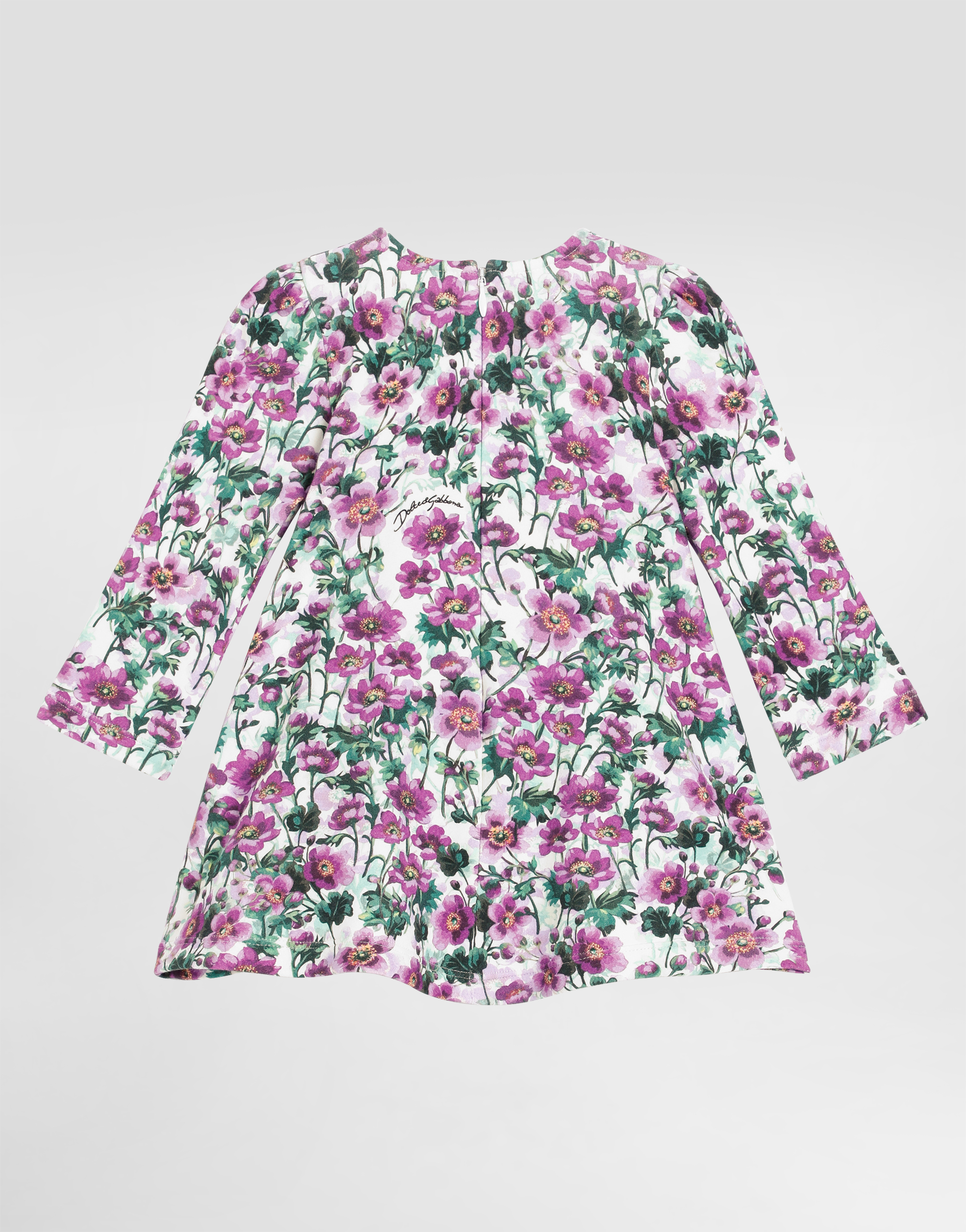 Violets-print interlock dress