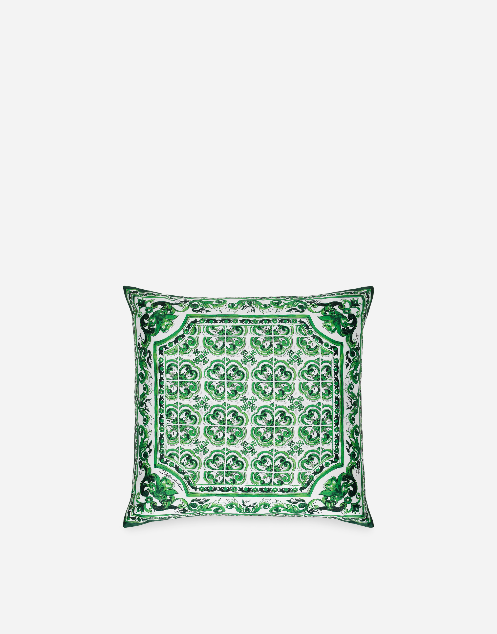 Dolce & Gabbana Mediterraneo-print Decorative Cushion (45cm X 45cm) In Green