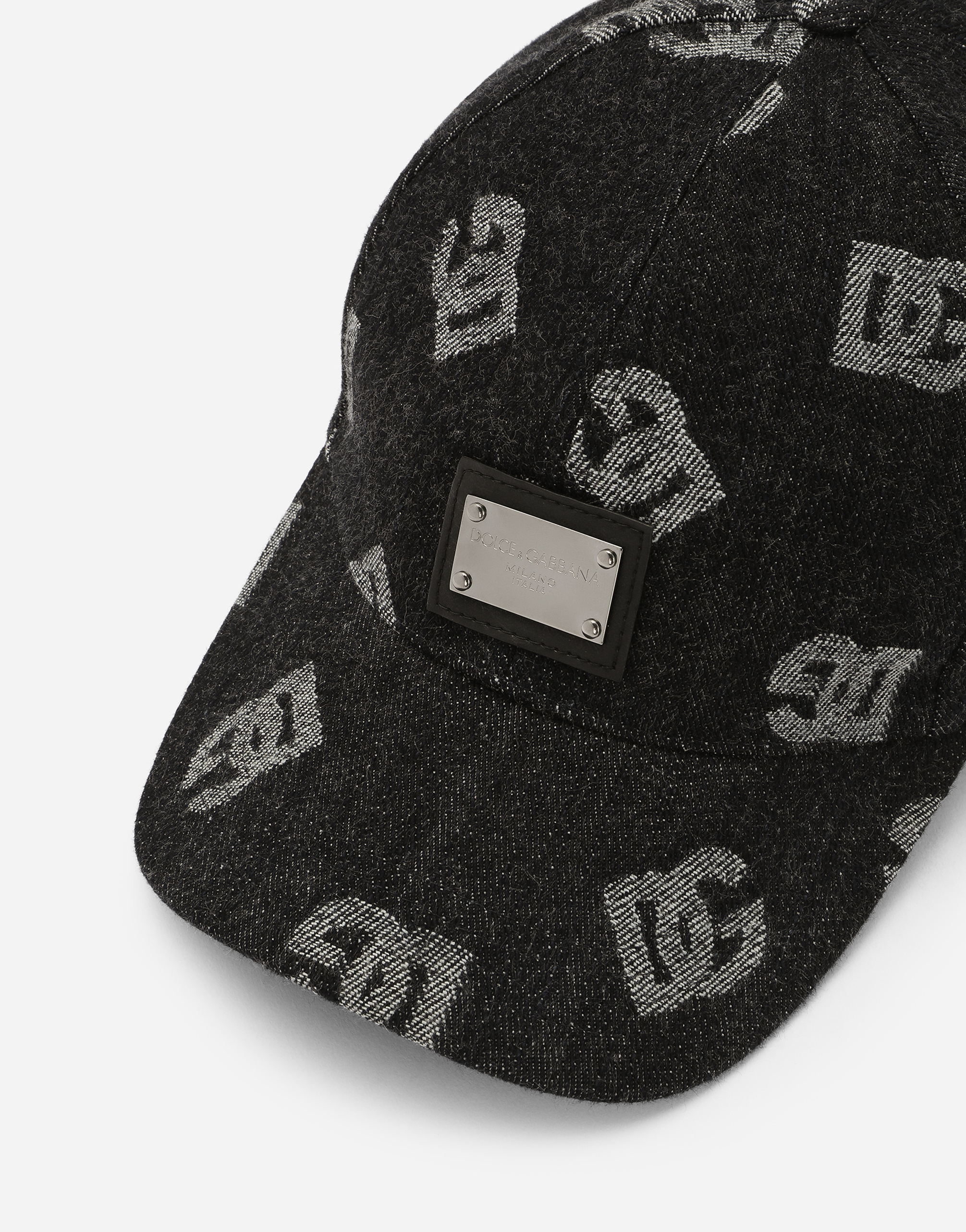 DOLCE & GABBANA JACQUARD BASEBALL CAP WITH DG MONOGRAM