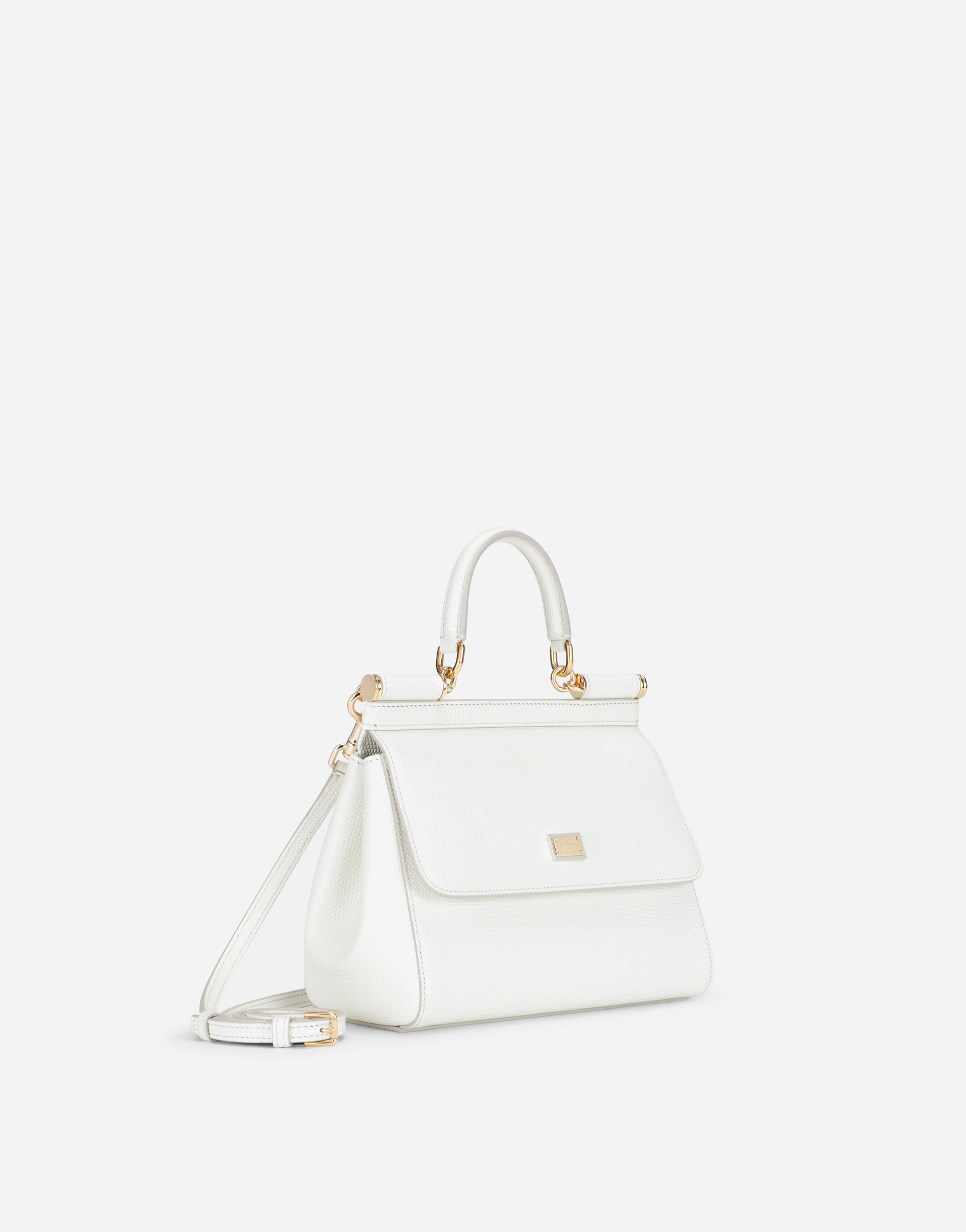 Dolce & Gabbana Borsaspalla-tracolla - Woman Sicily White Leather Onesize